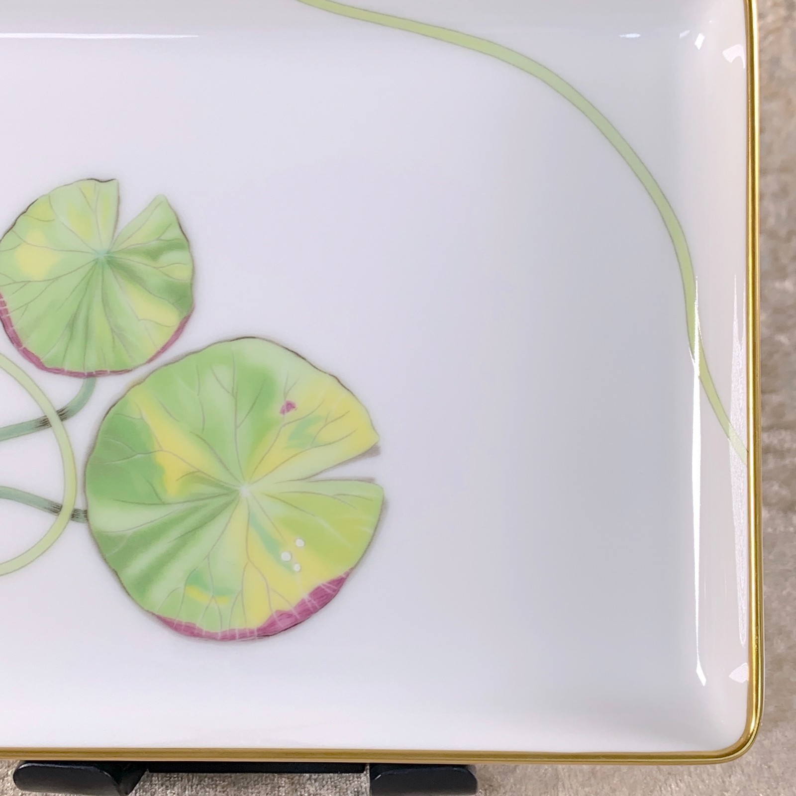 Hermes Paris Sushi Plate Change Tray Nil Nile Porcelain Tableware with Case