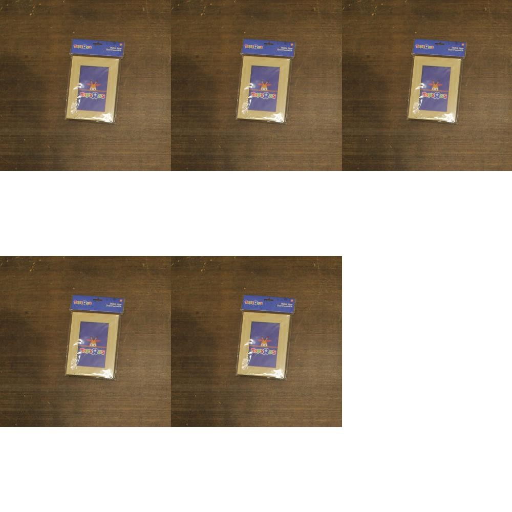 LOT OF 5 Toys R Us Make Your Own Picture Frame Kit Set Brown 4 In .x 6 In.