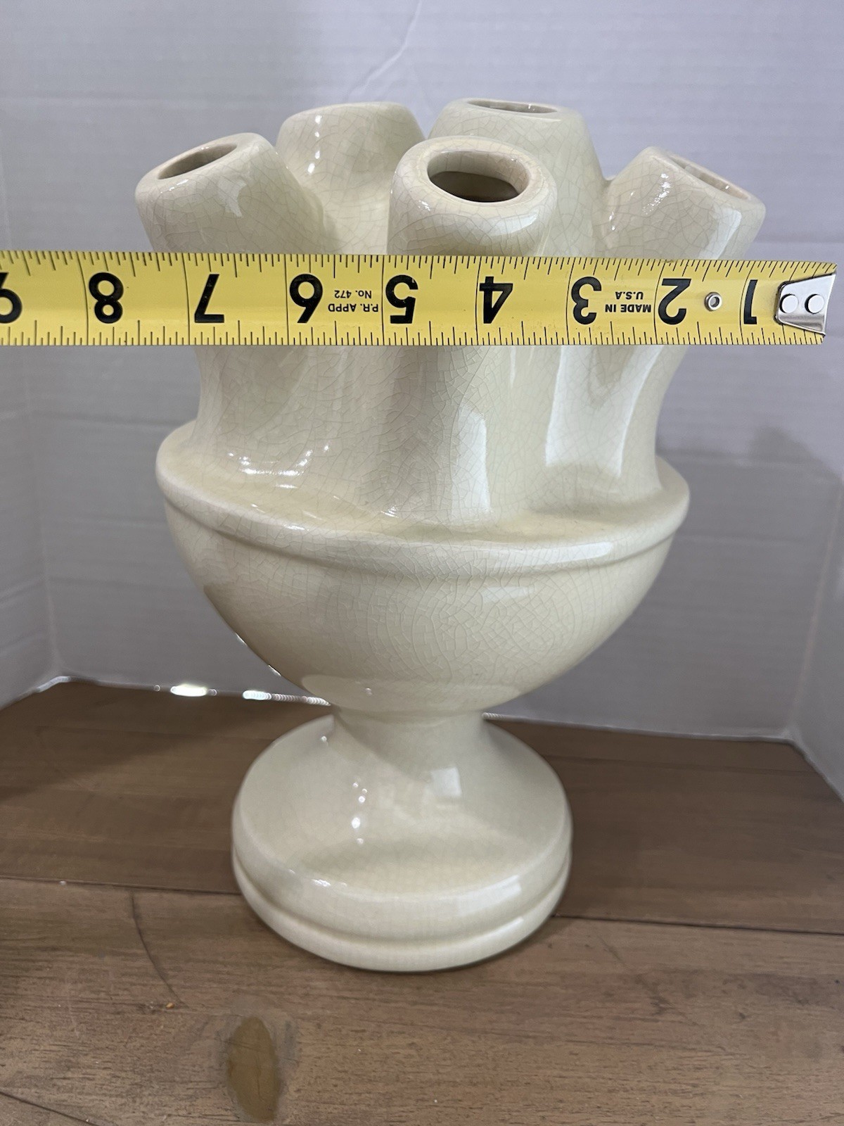 Uttermost Tulip Vase Large Modern Contemporary Ceramic Flower Vase Cream Color