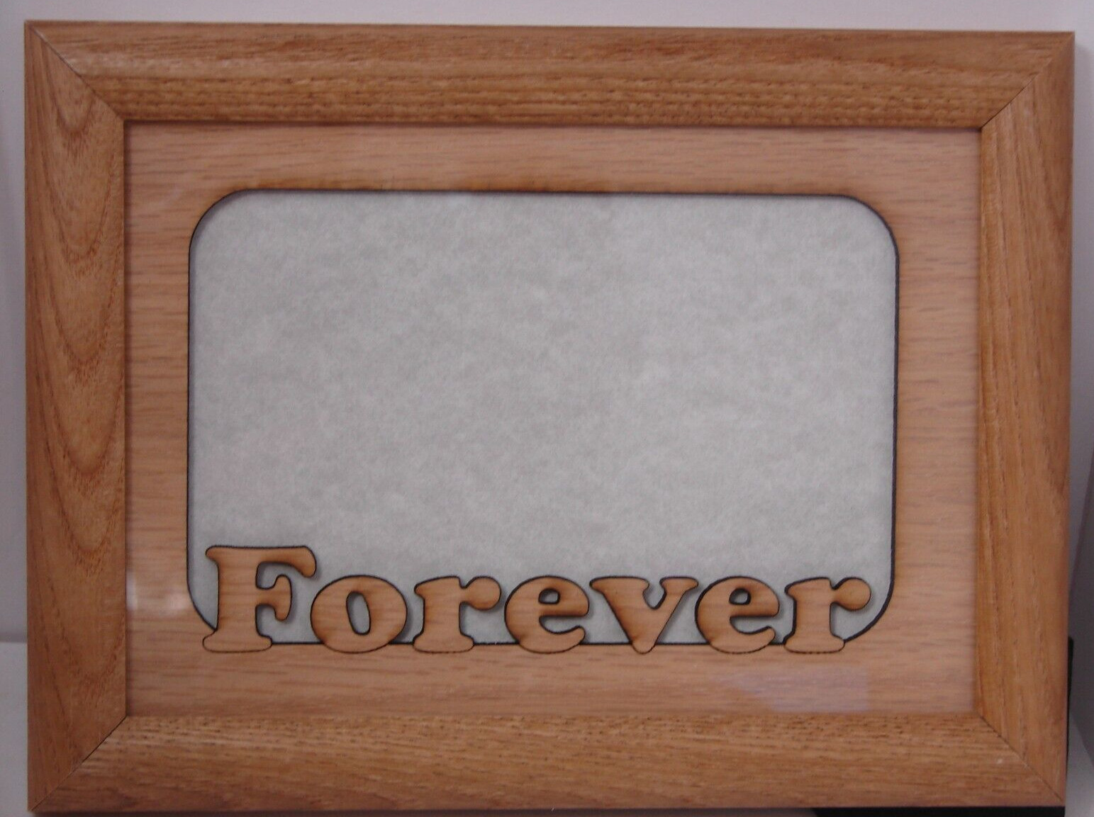 Forever, 5×7 wood insert in a wood frame, NOS, holds a 4×6 photo