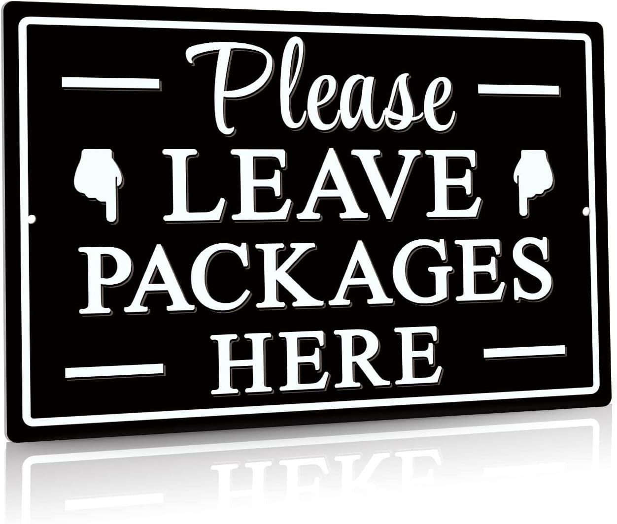 Please Leave Packages Here Metal Sign, 12×8 inches, 12 x 8 inch, TIN SIGN23
