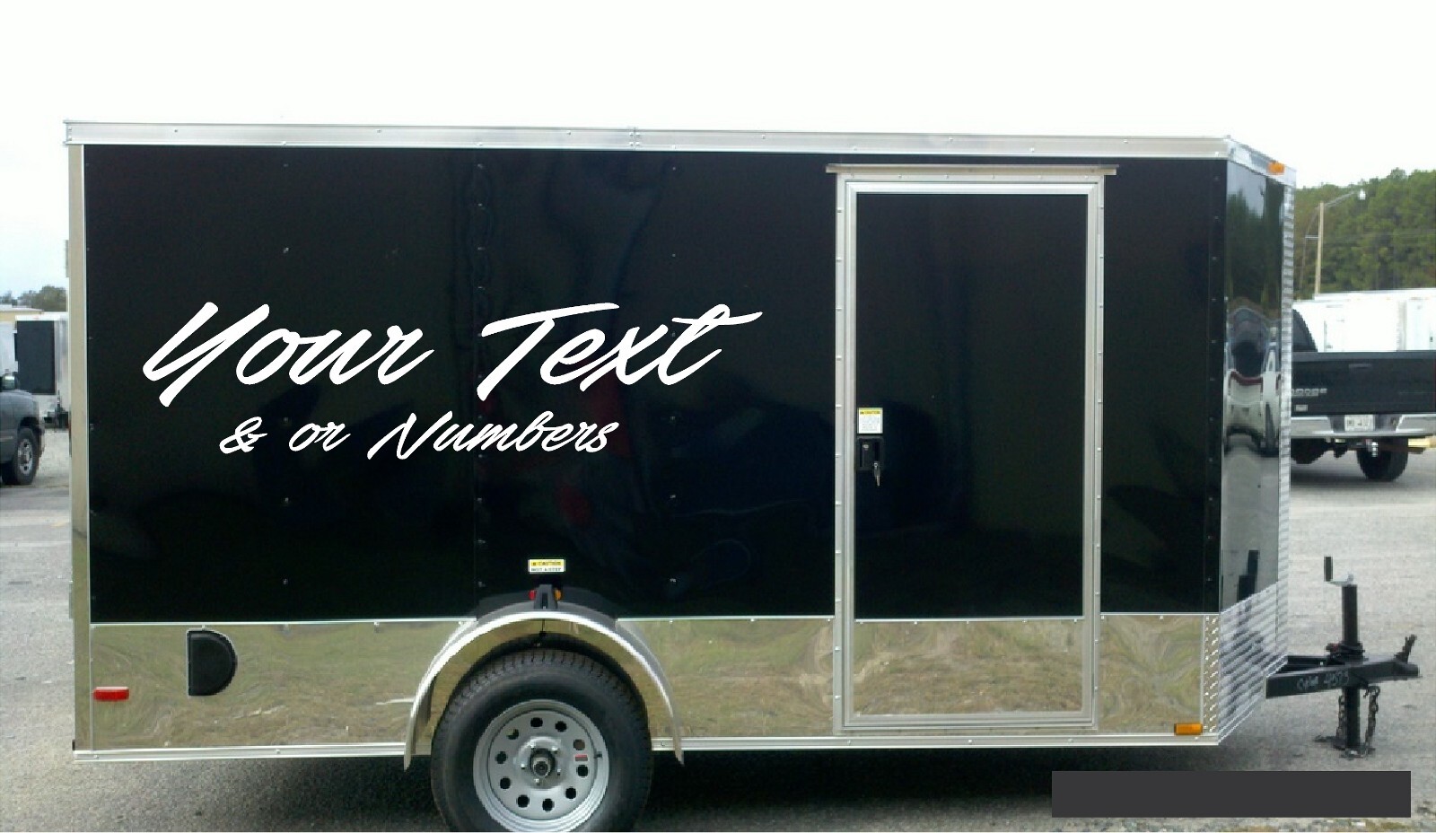 Custom Windshield Decal, Personalized Automotive Vinyl text graphic CTDC
