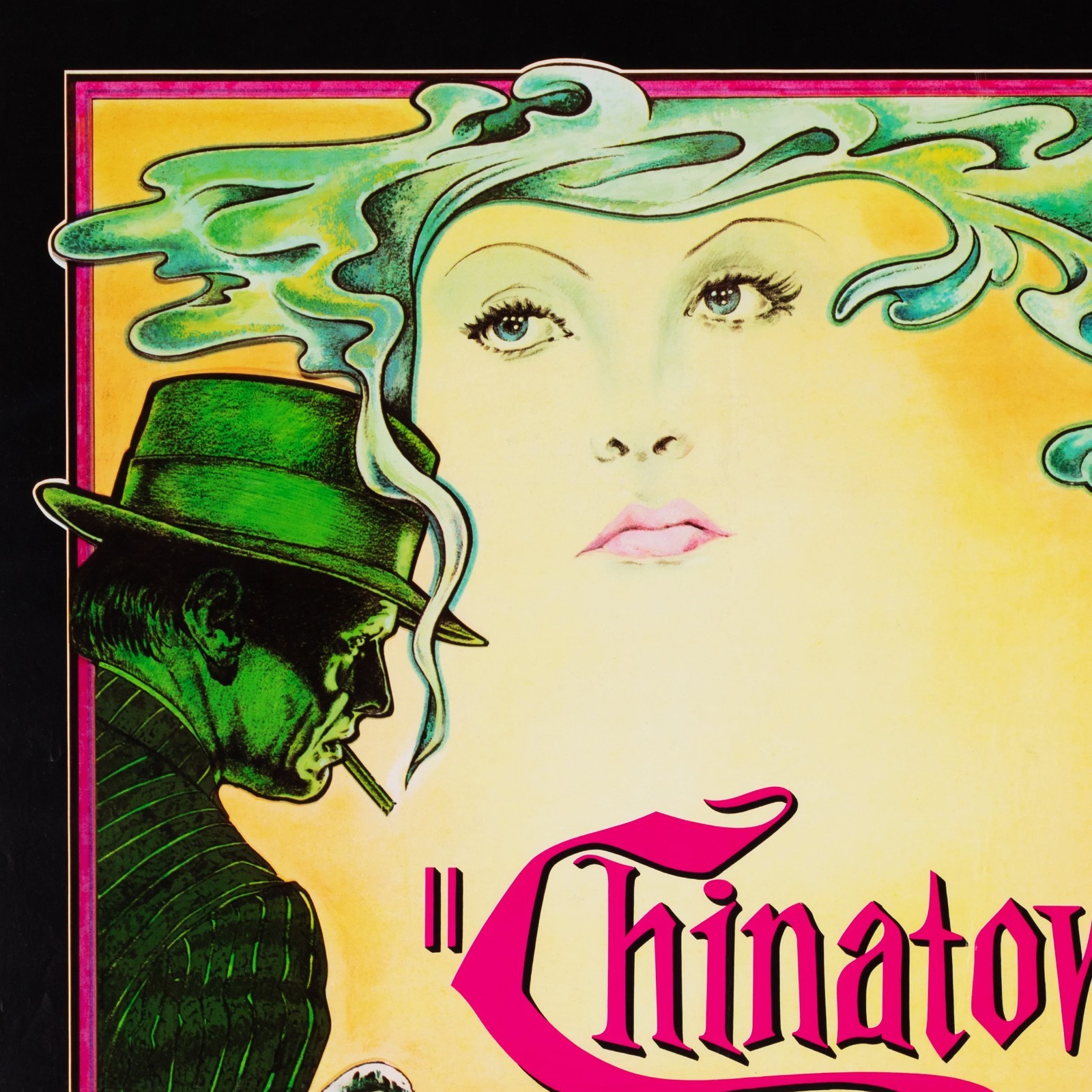 Chinatown Movie Poster 1974 US Jack Nicholson Film Noir Cinema Vintage Art Print