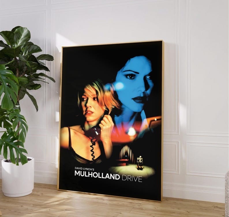 Mulholland Drive Poster, David Lynch, Retro Movie, Vintage Film, Print. Unframed