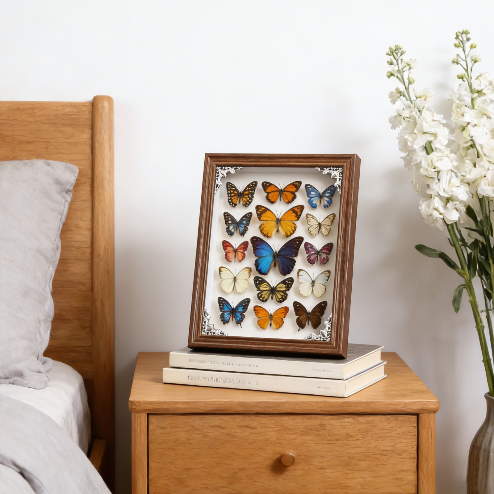 Specimens Display Frame, 11.7 x 8.2 Inch Shadow Box Mini Memory Box Frame, Brown