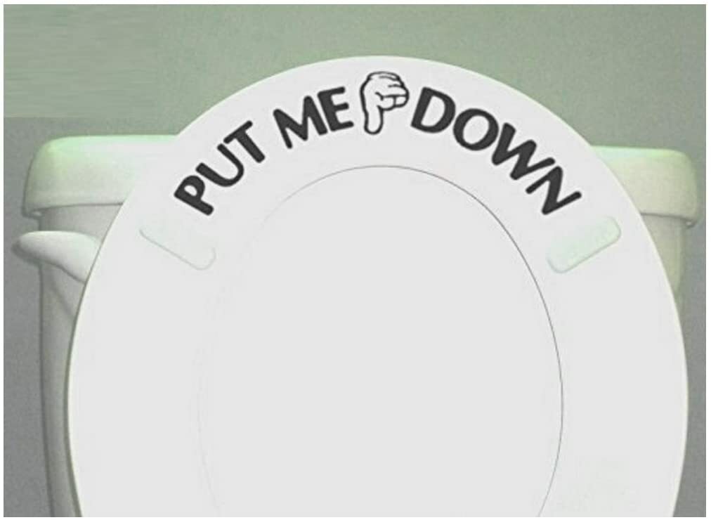 Put ME Down Decal Toilet Bathroom Seat Vinyl Sticker Reminder for Him