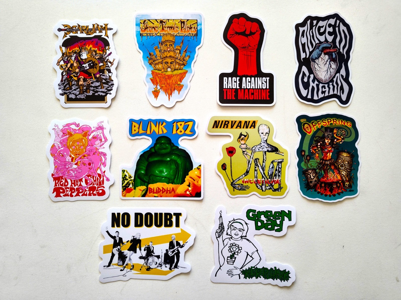 90’s Alternative Vinyl Lot Pack (10 Stickers) SET 10 green day offspring nirvana