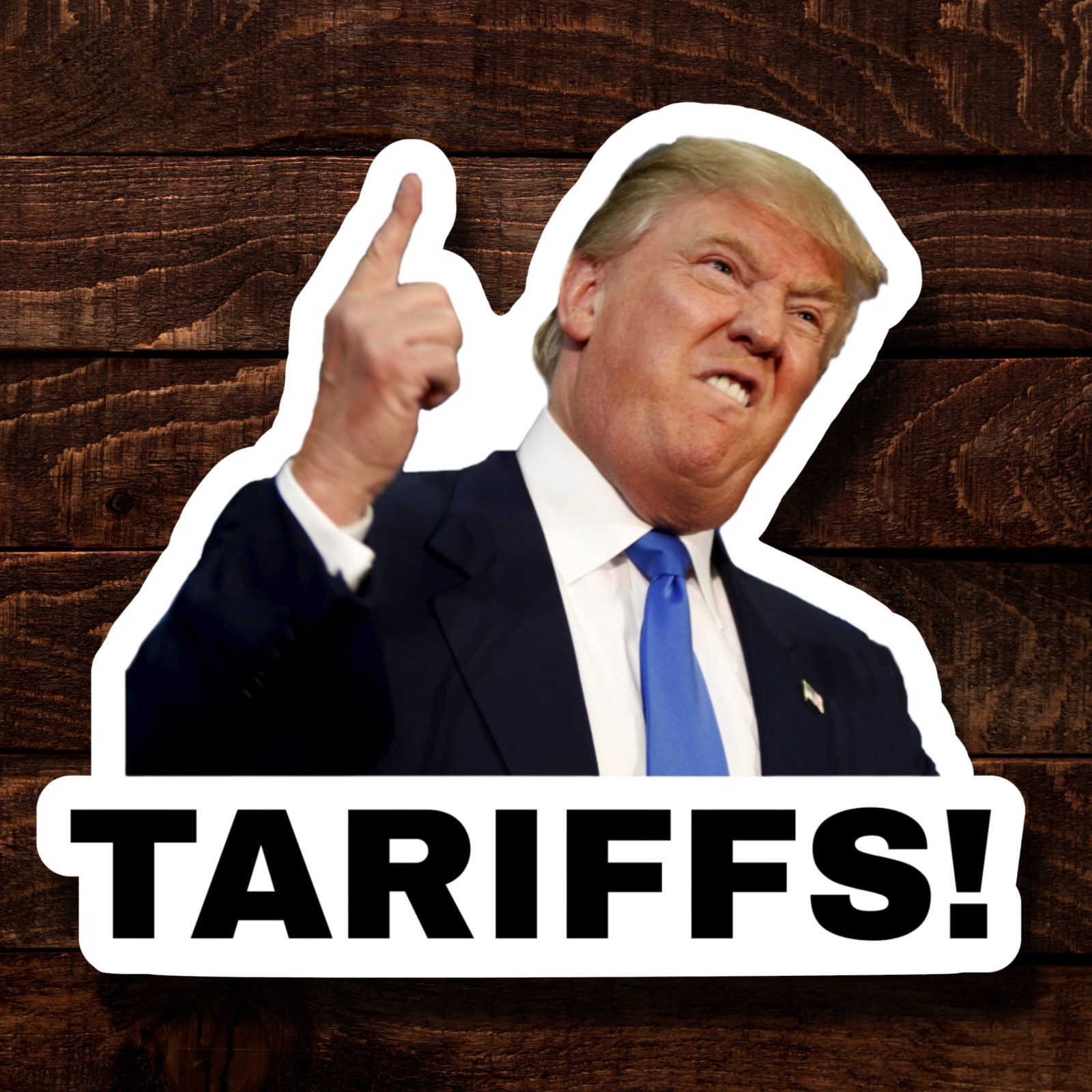 100 Trump Stickers “TARIFFS” Gas Pump Waterproof Vinyl GLOSSY MATTE NEW – 1.5″