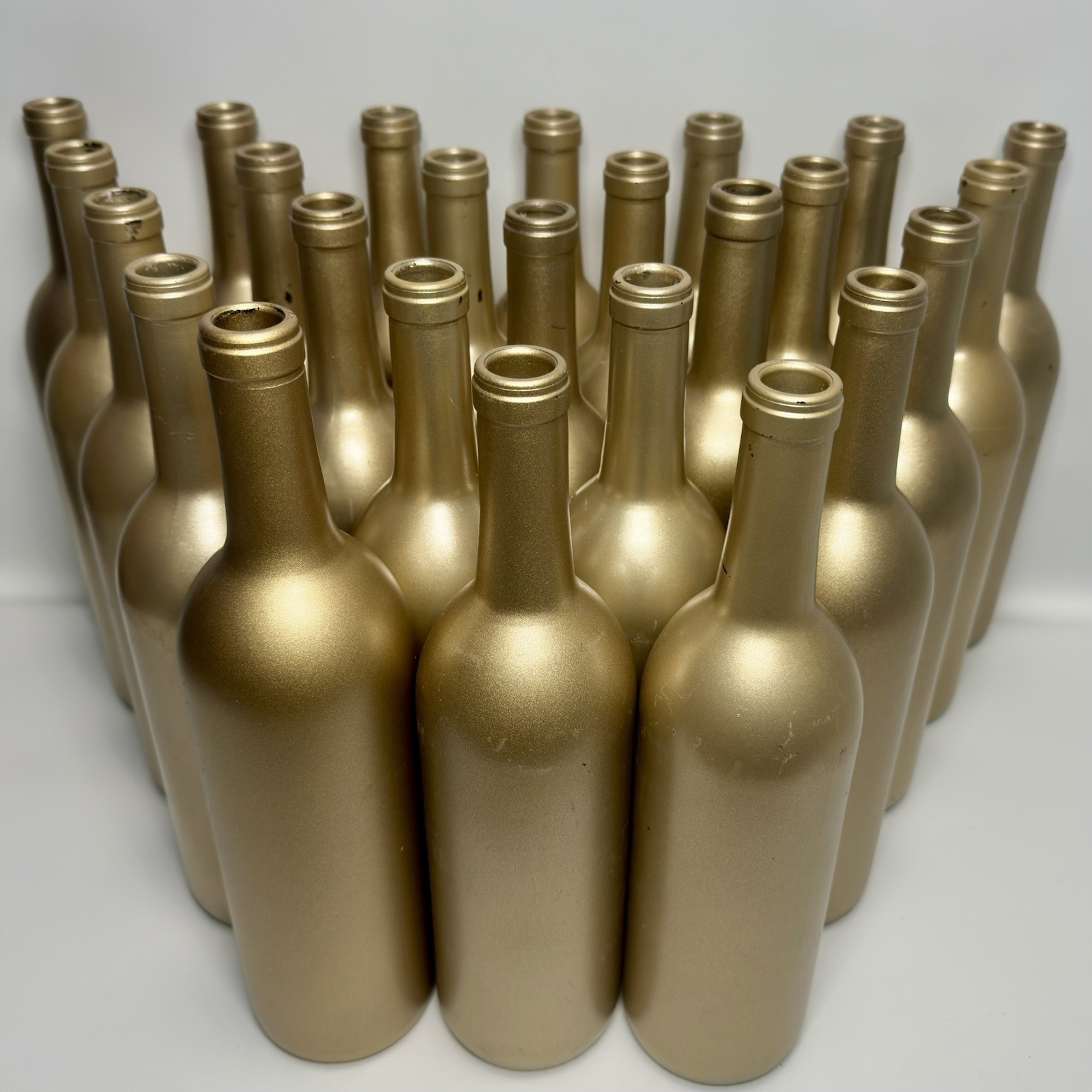 25 Lot Gold Vase Flower Centerpieces for Wedding Table Glass Wine Bottle Flower