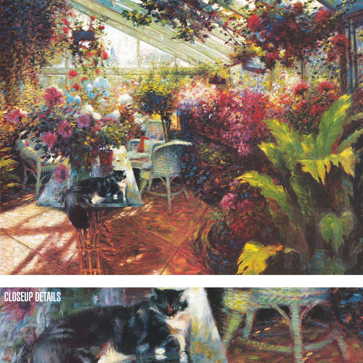 40W”x32H” PETE’S CONSERVATORY by GREG SINGLEY – INDOOR SUNROOM CHOICES of CANVAS