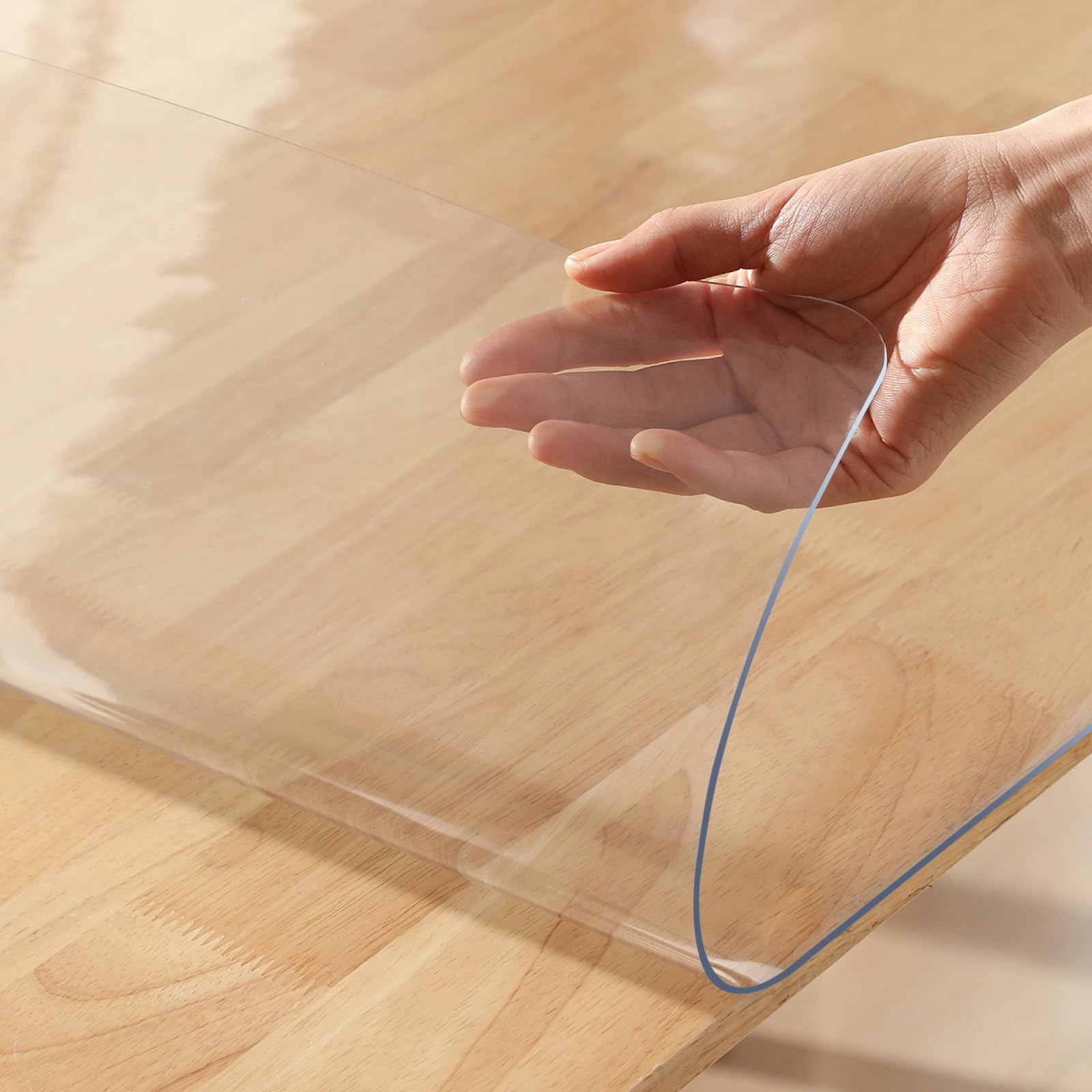 Easy Easy Life Clear Table Protector For Dining Room Table Square Vinyl Pvc