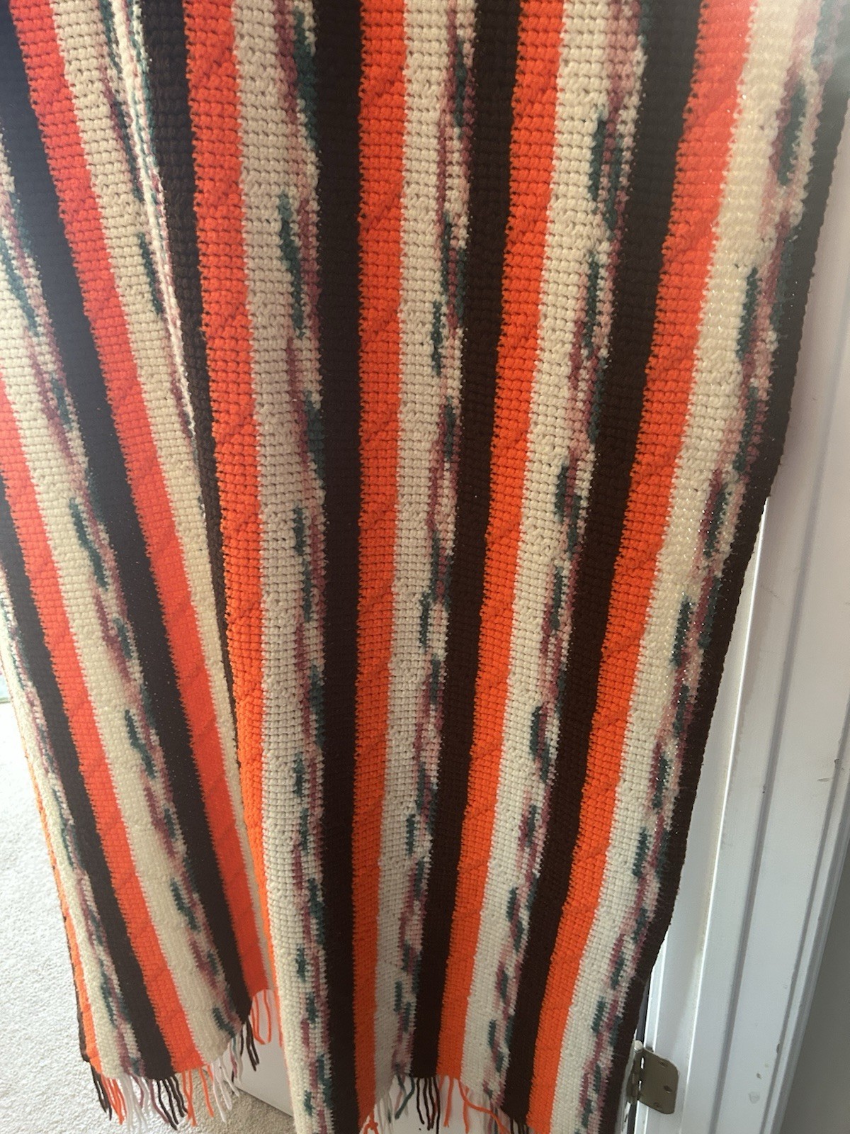 Vintage Handmade AFGHAN Crochet Throw Blanket 42”X 60”