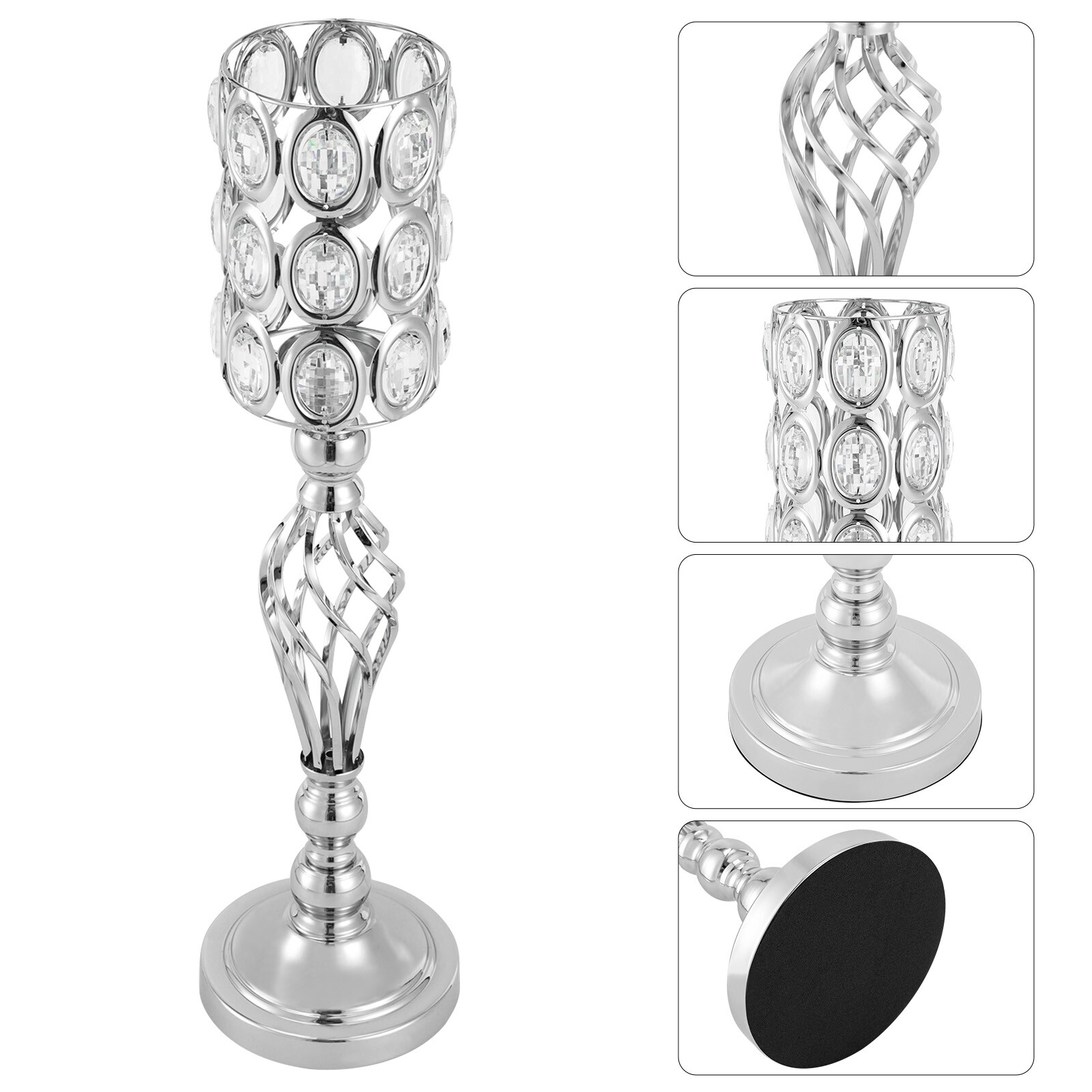 10Pcs Metal Wedding Table Centerpieces Crystal Flower Vase Stand Party Decor
