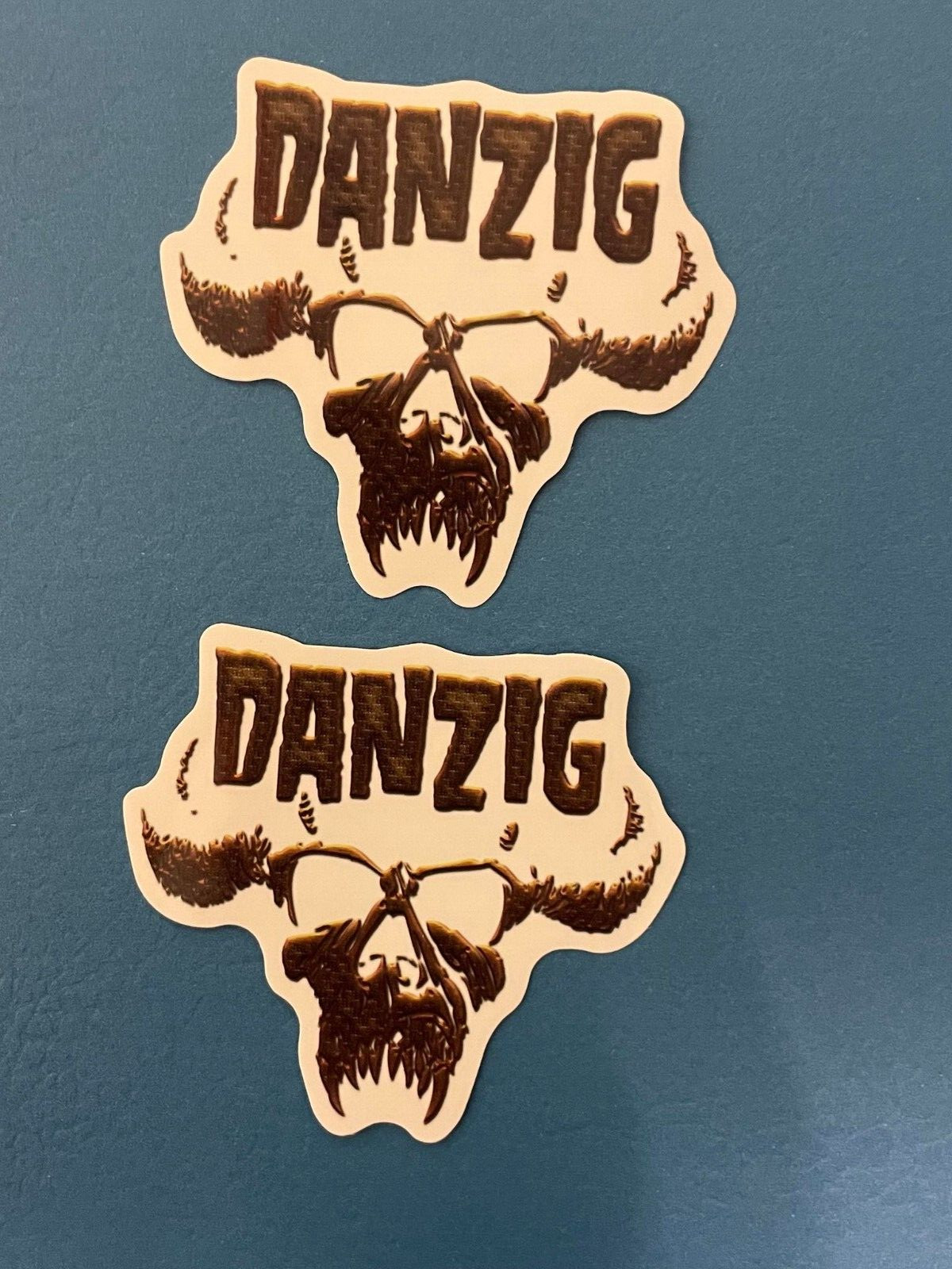 Lot of 2 DANZIG 2 1/2″ x 2 3/4″ Band Logo Stickers Black White FAST SHIP!