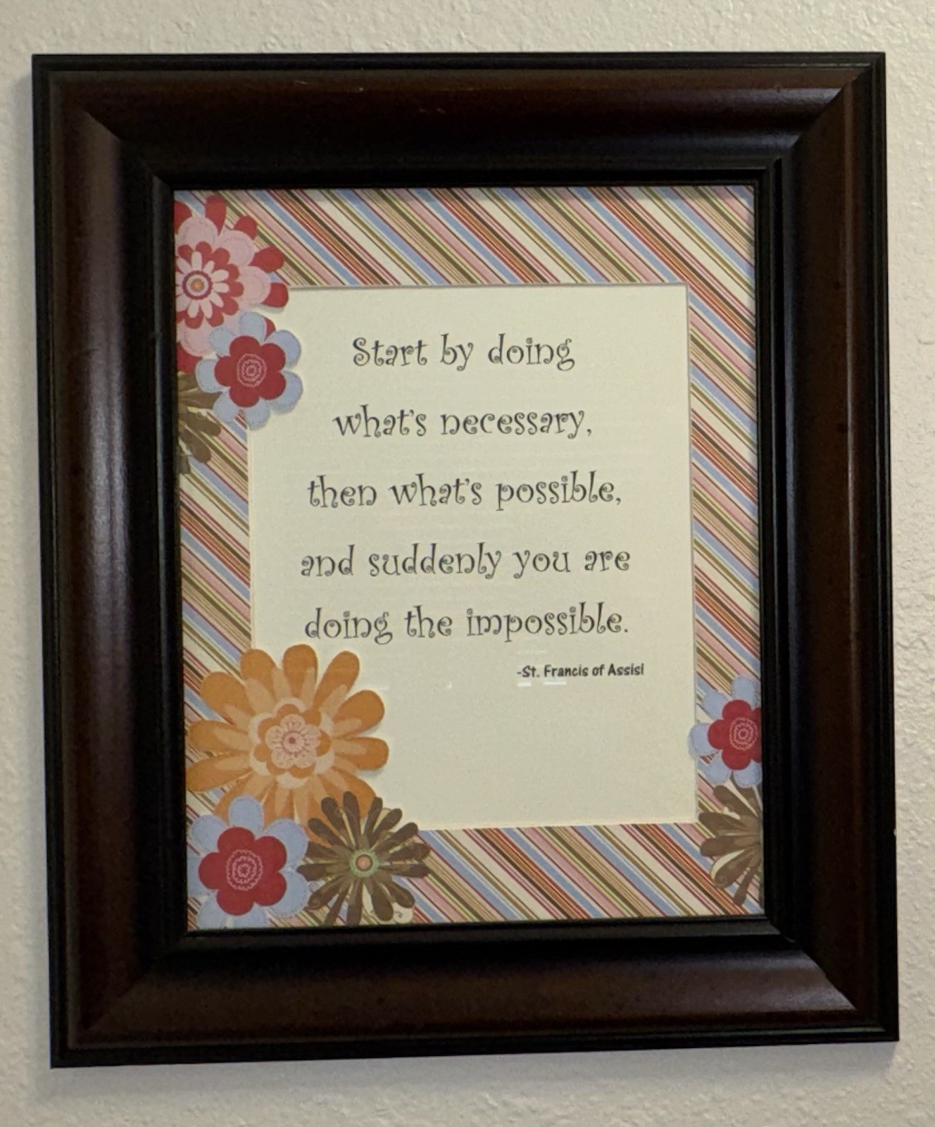 Set- Paper craft inspirational designs in high quality wood frames. 15.5 x 18.5