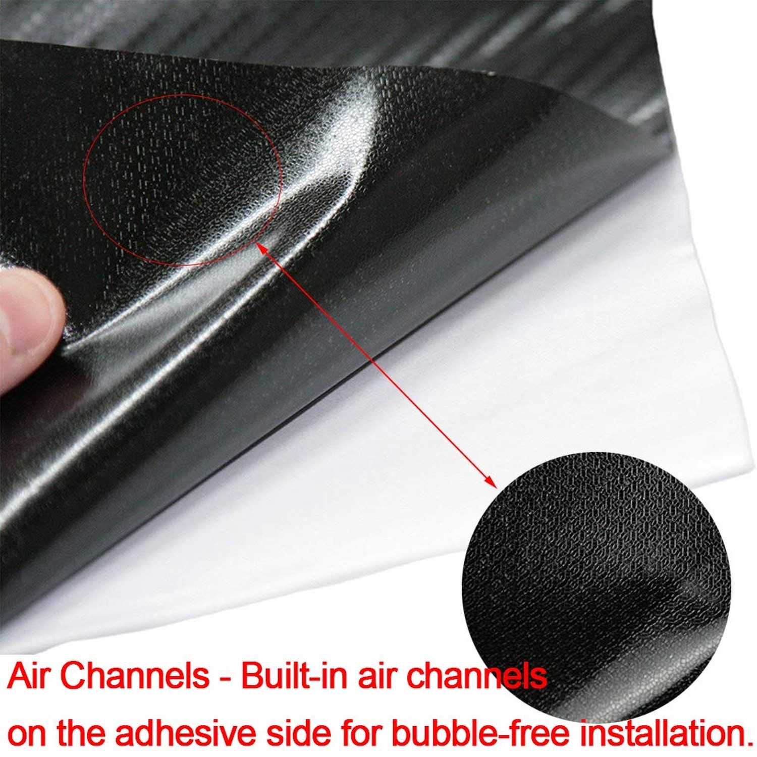 LZLRUN 7D Carbon Fiber High Gloss Vinyl Wrap Sticker with Air Realease Bubble…
