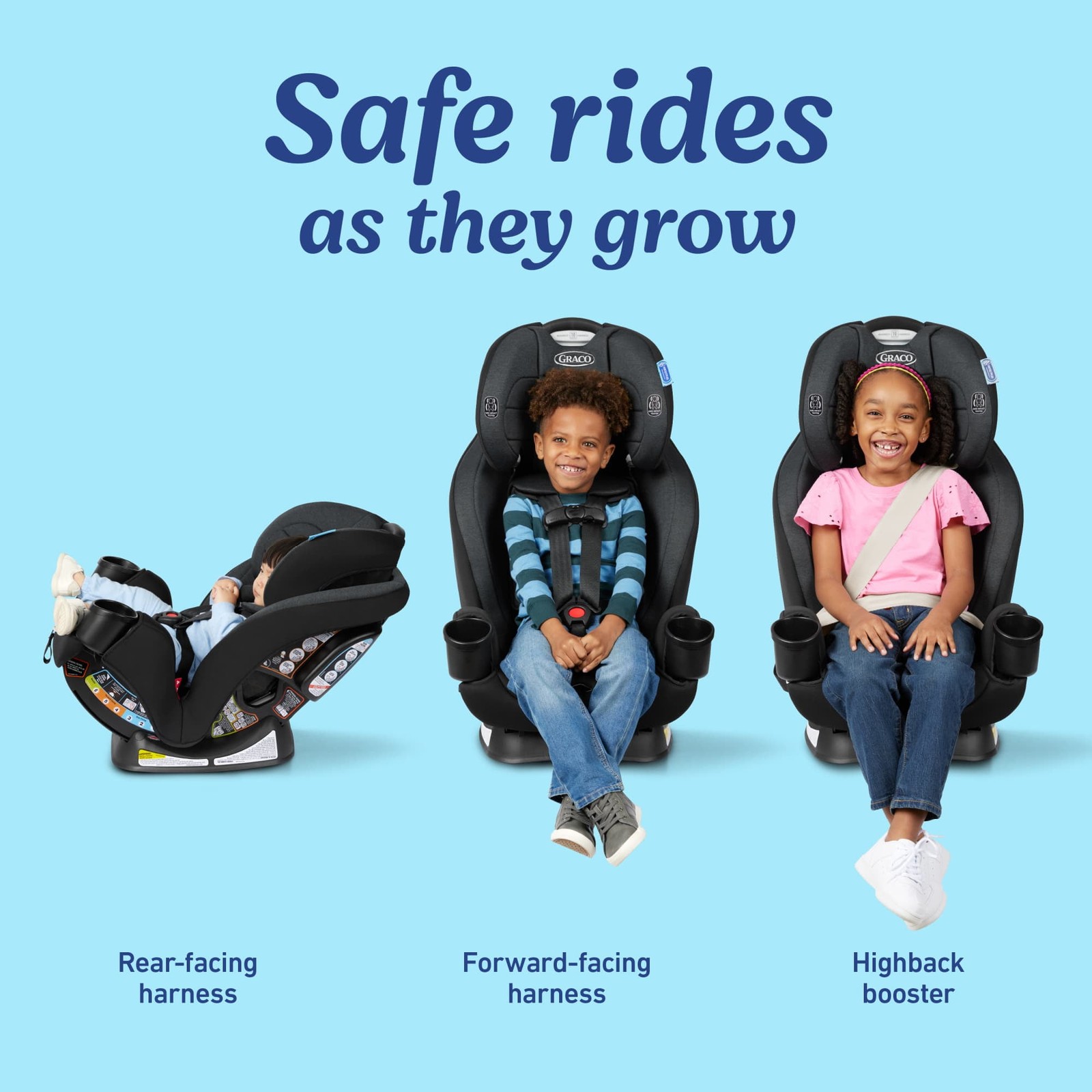 Graco® TrioGrow™ SnugLock® 3-in-1 Car Seat, Aria, Maroon