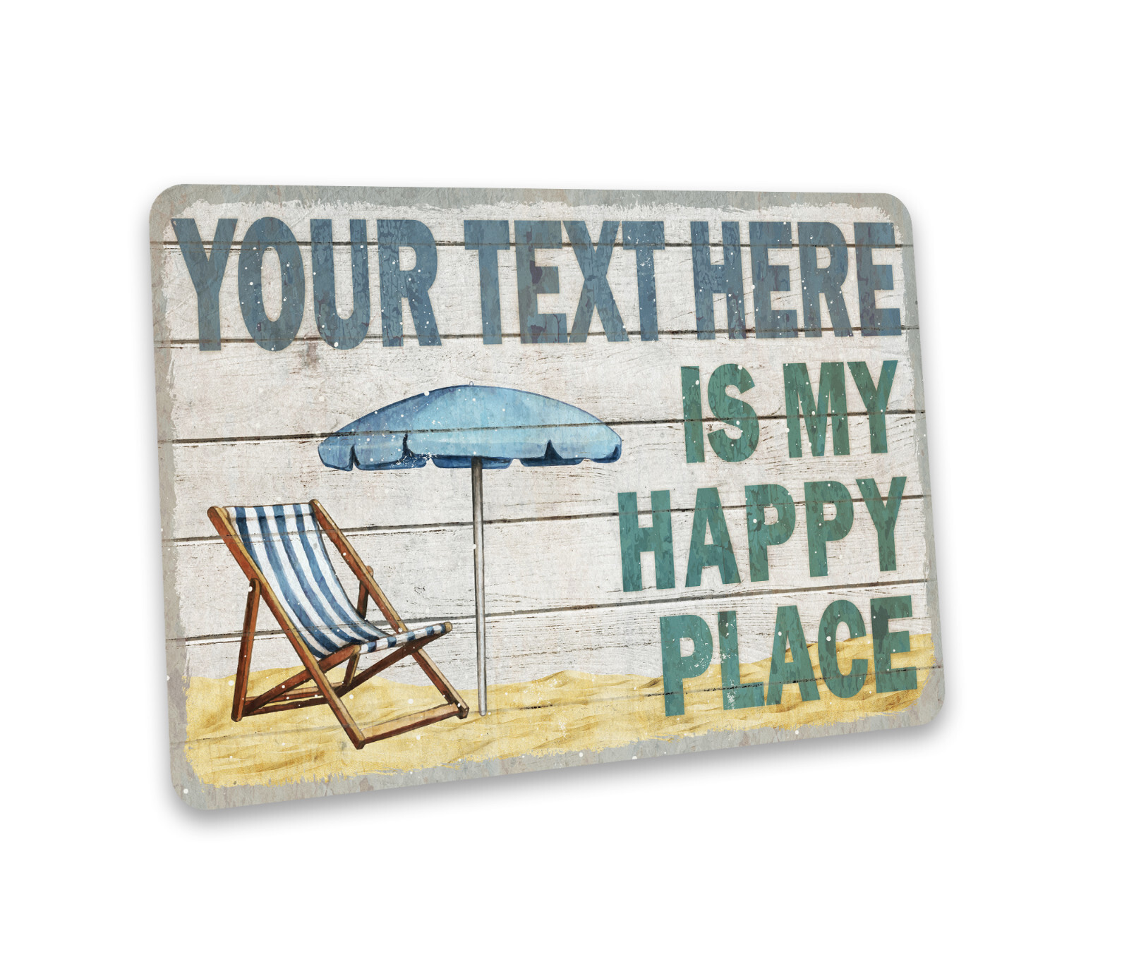 Personalized Beach Is My Happy Place Sign Home Decor Ocean Surf 108122002019