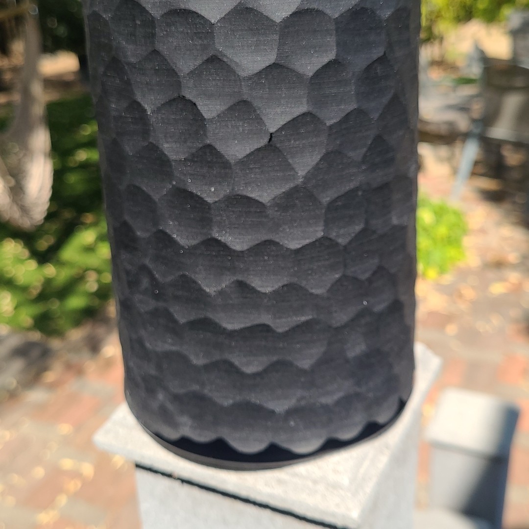 Cyan Design Large MCM Basalte Vase in Matte And Glossy Black Glass