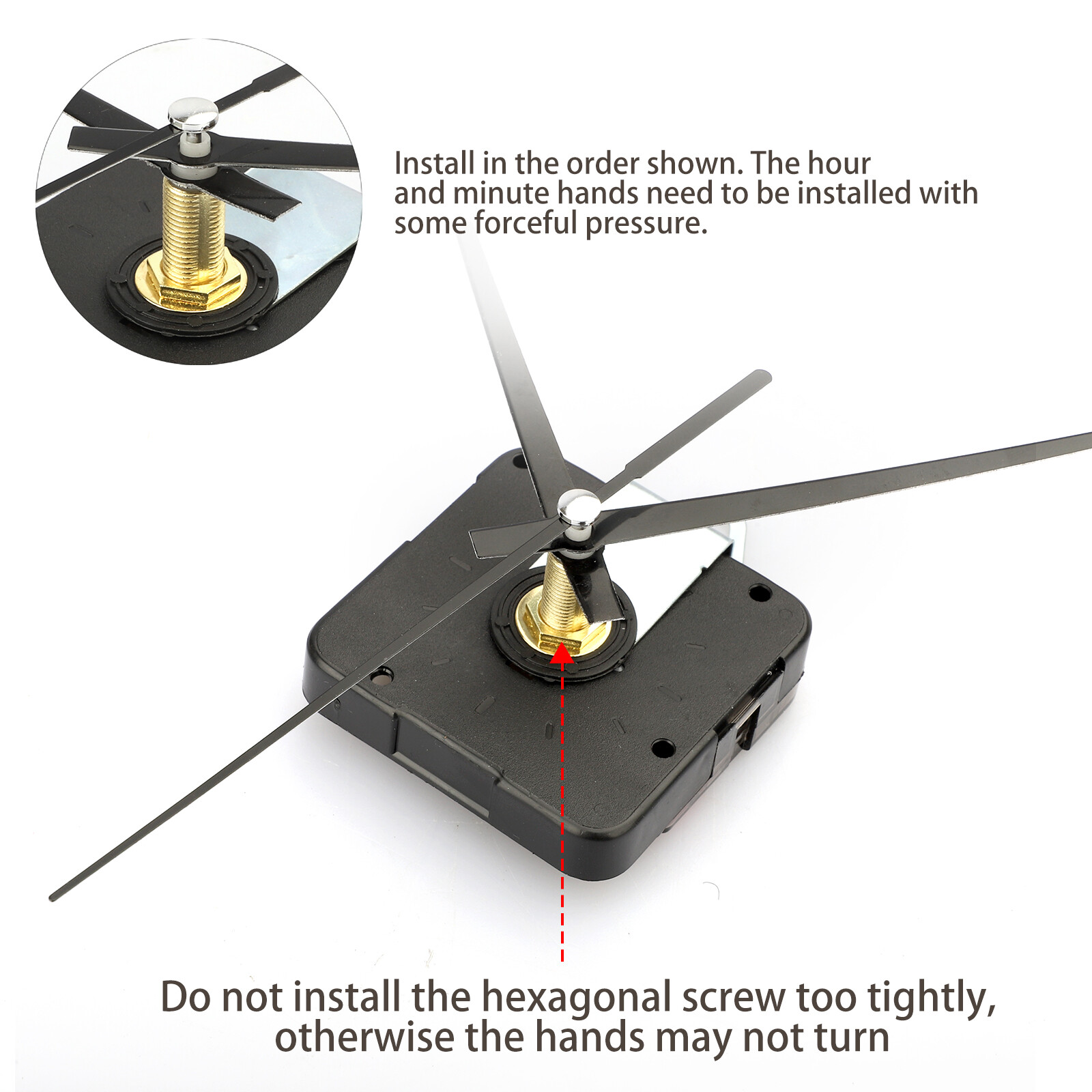 6Set Quartz Wall Clock Movement Mechanism DIY Replacement Hands Repair Tool Kit
