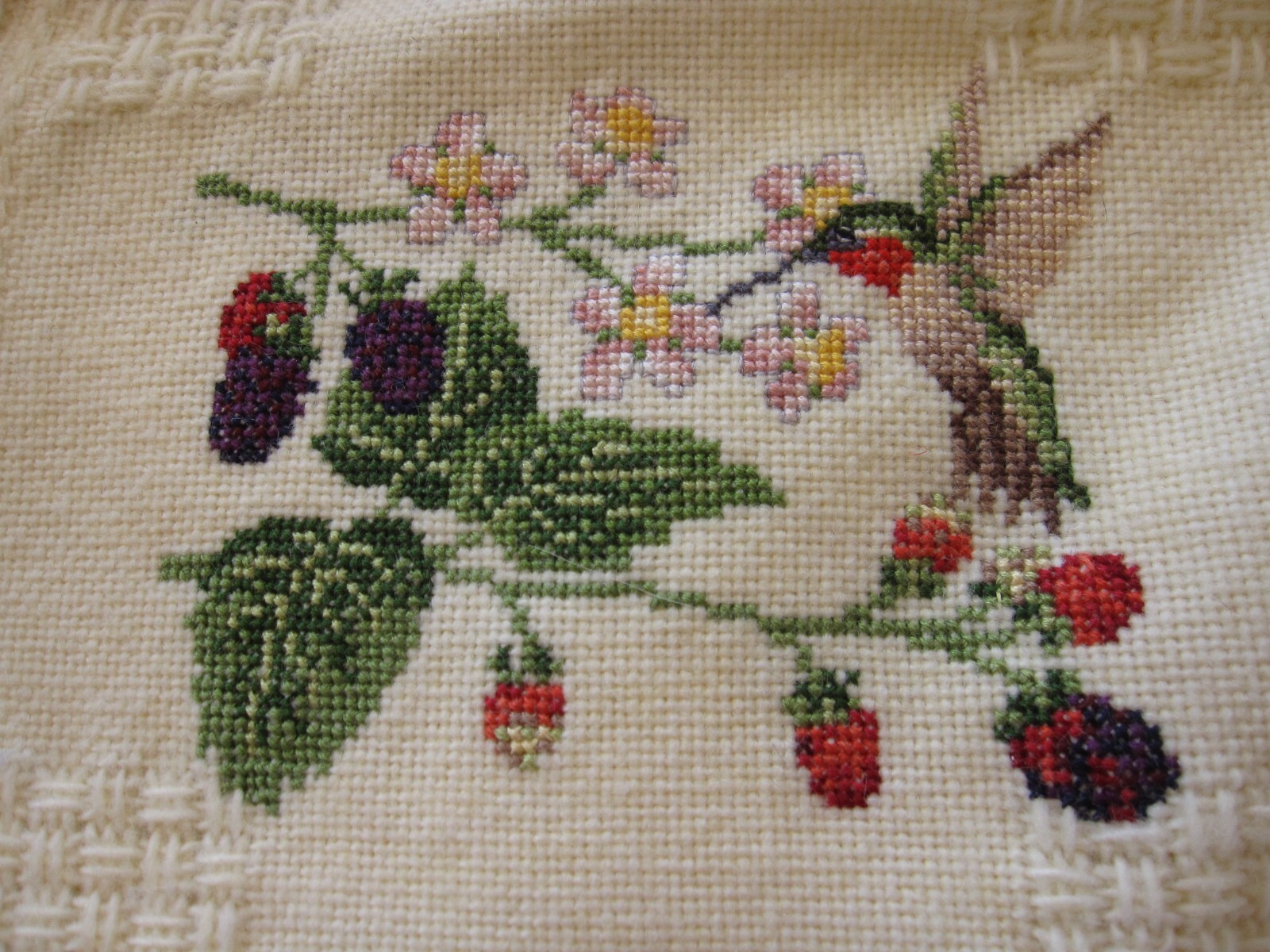 VTG 90s Handmade Needlepoint Blanket Southwest Motif Kachina Cactus Chihuahua