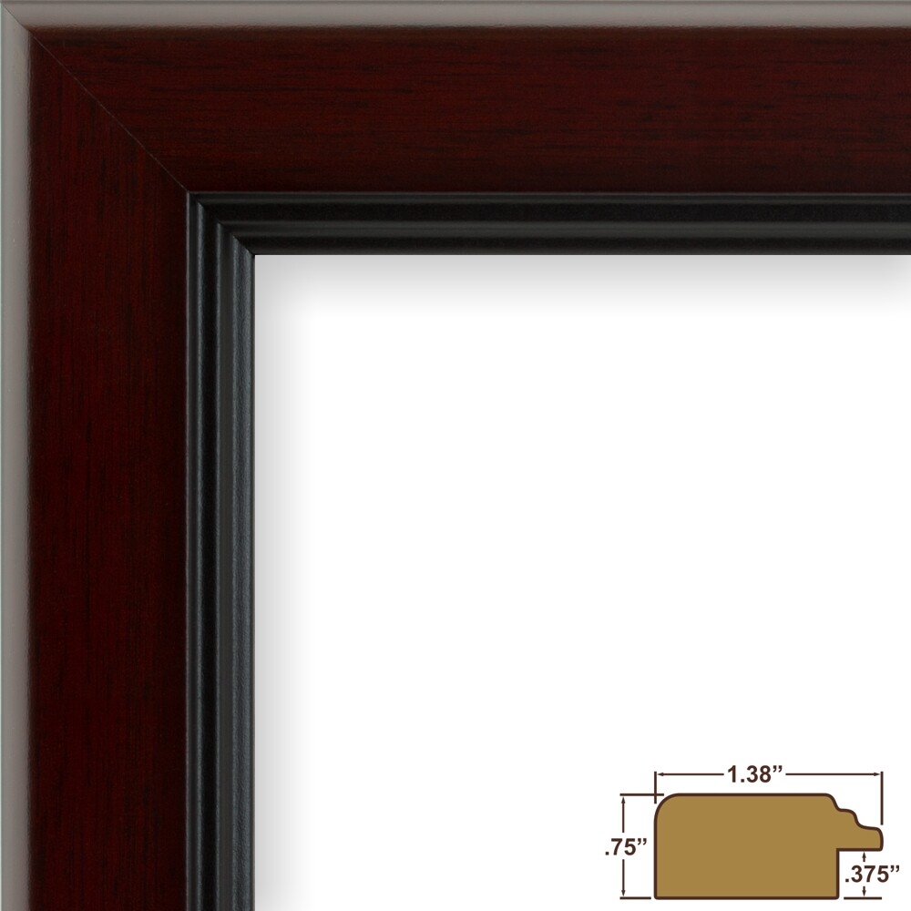 Craig Frames Mossehaus, 1.375″ Wide Mahogany Red Traditional Picture Frame