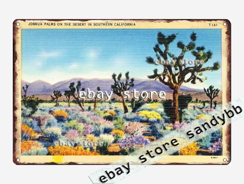 1930-45 Joshua Palms Desert Southern California tin sign decoration things