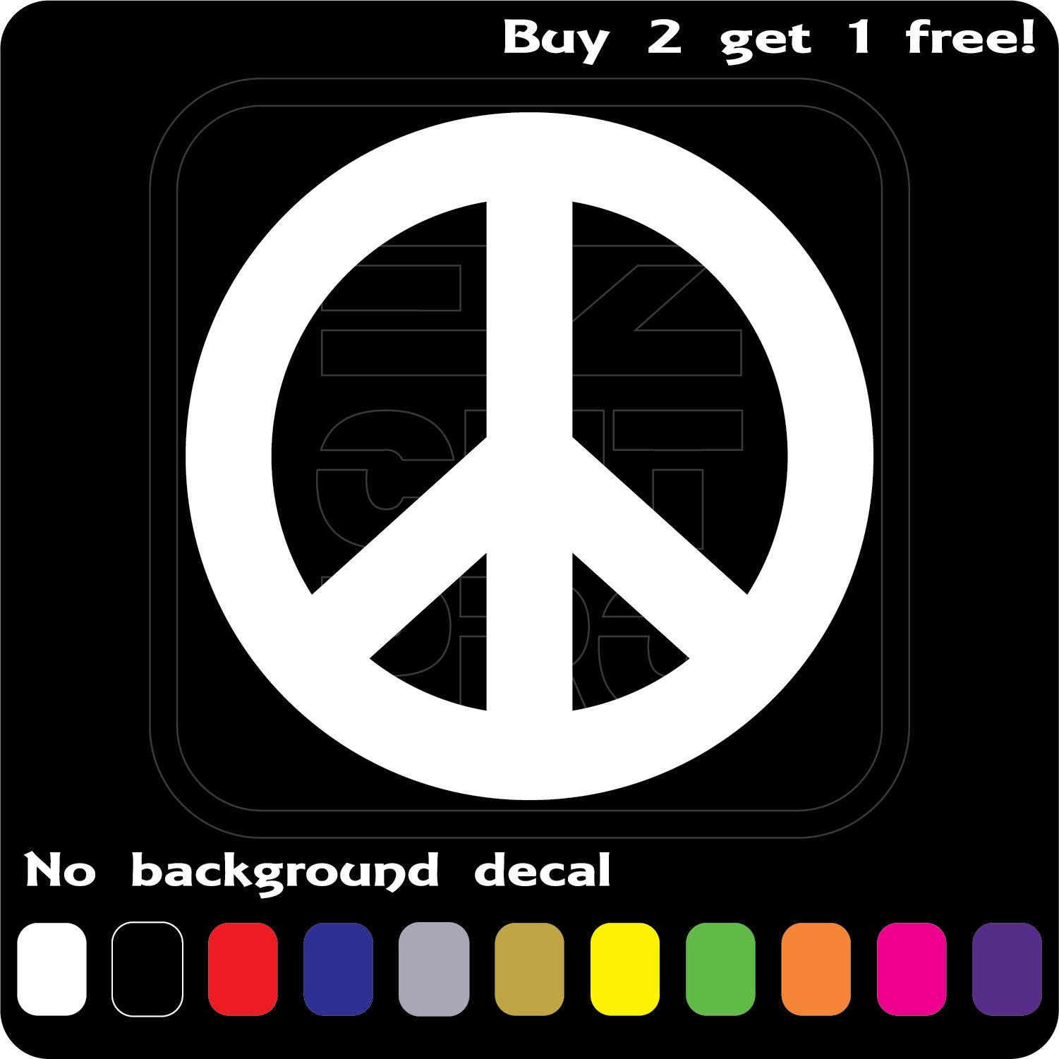 PEACE SIGN LOGO STICKER VINYL DECAL LOVE HIPPIE SYMBOL CAR WINDOW Buy2Get1Free