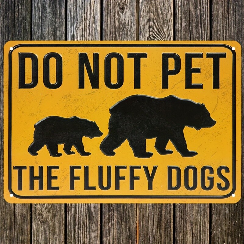[Vintage Country Bear Sign] 12×8 Inches Vintage Country Bear Cabin Aluminum Meta