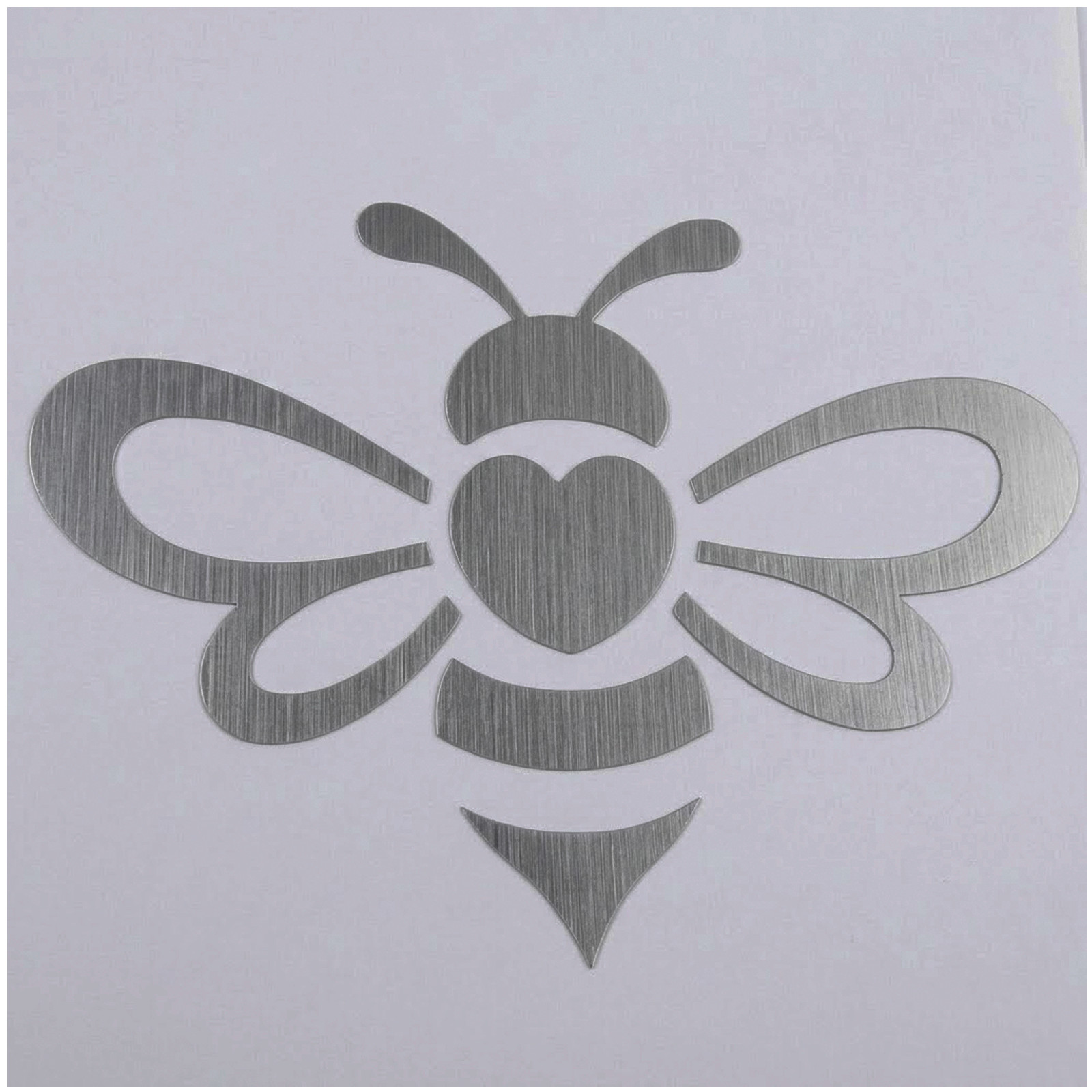 Minimalist Bee Metallic Sticker Cute Honey Bee Vinyl Decal 3×2.5in 2 Pack