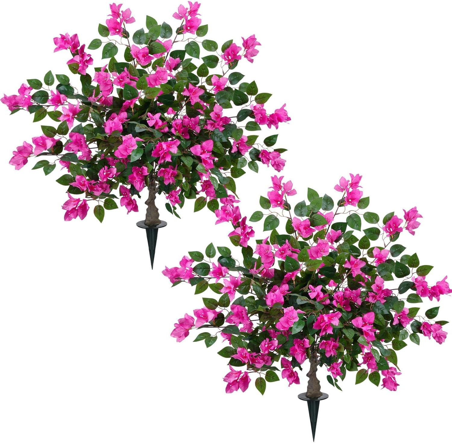 2 Pack 37.4″ Bougainvillea Artificial Trees Outdoors Fake Bougainvillea Silk Flo