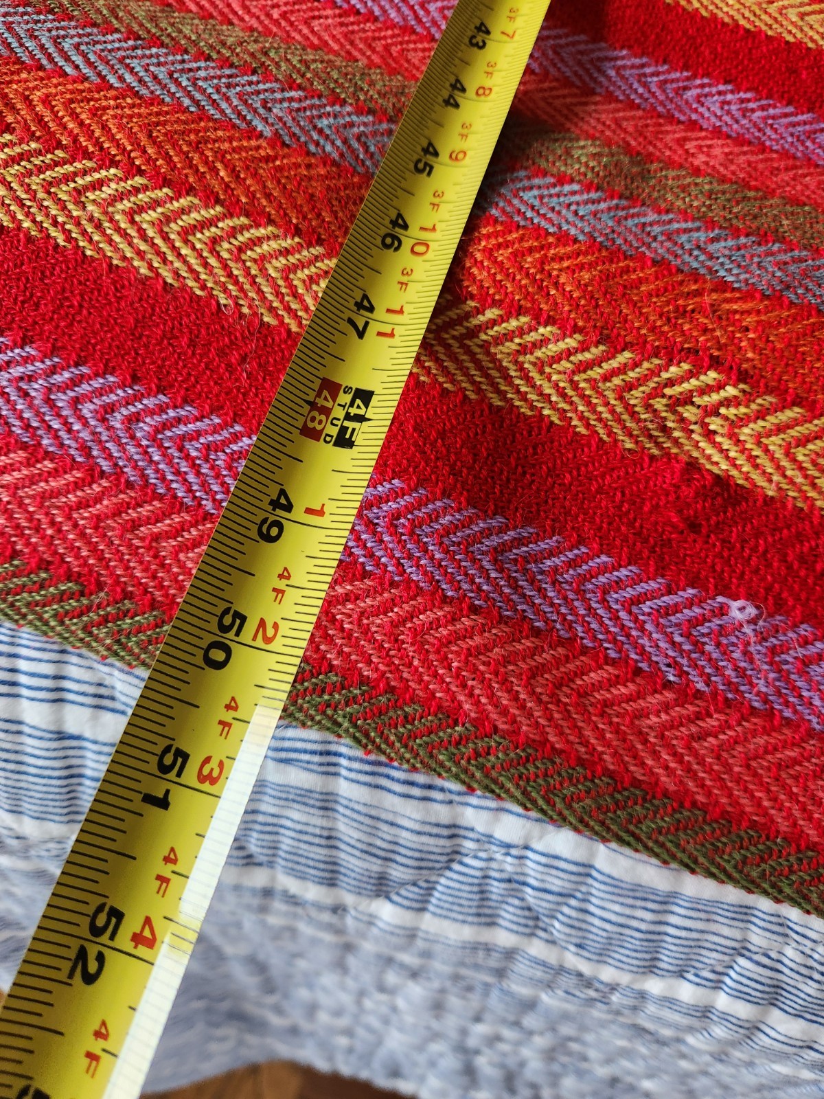SOL Alpaca Peru 100% Baby Alpaca Throw Blanket Multicolor Herringbone Fringe