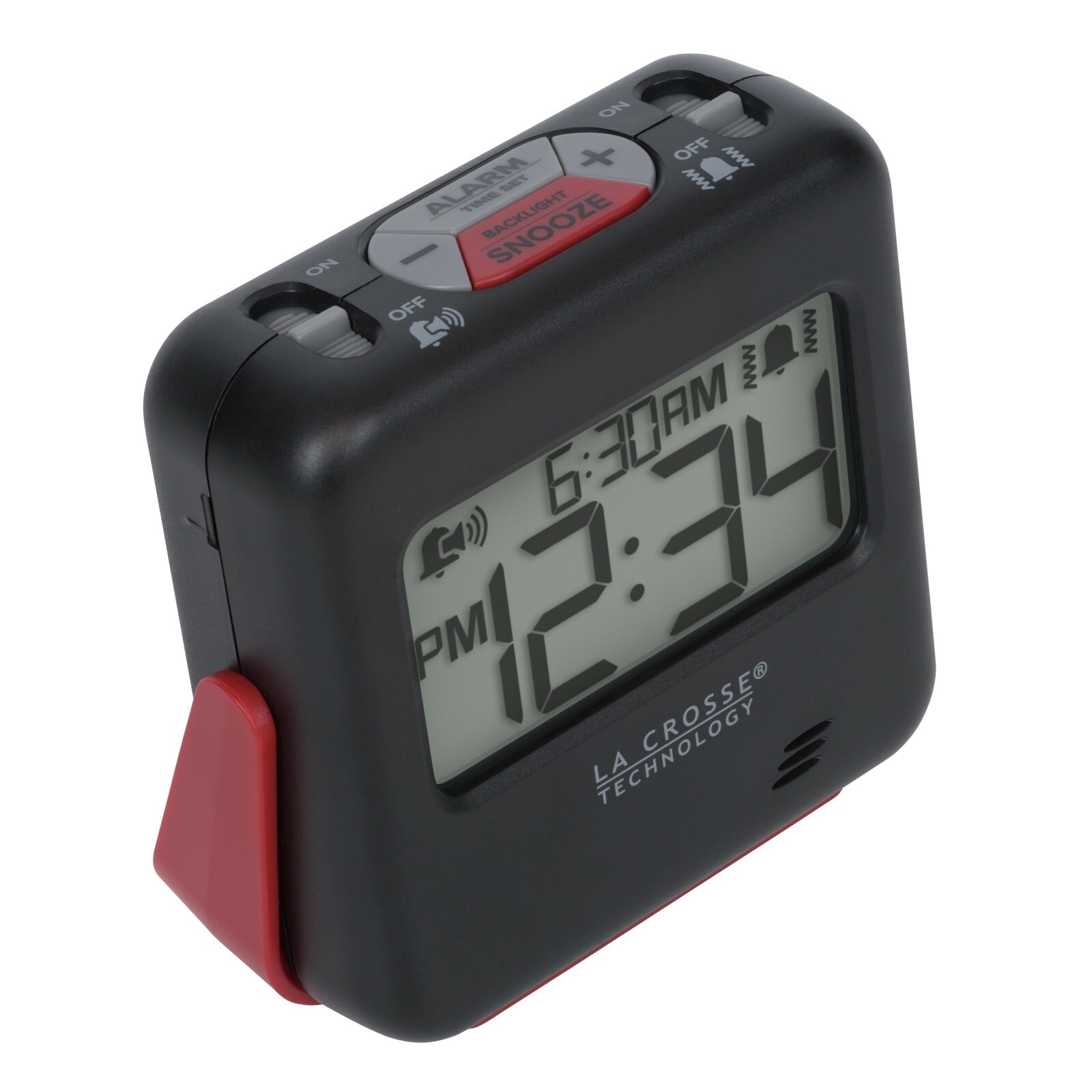 617-147 La Crosse Technology BUZZ Vibration Battery Powered Digital Alarm Clock