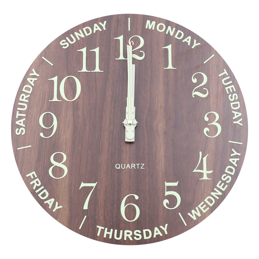 Large Luminous 3D Wall Clock New Glow In The Dark Quartz Home Decor Night Clock