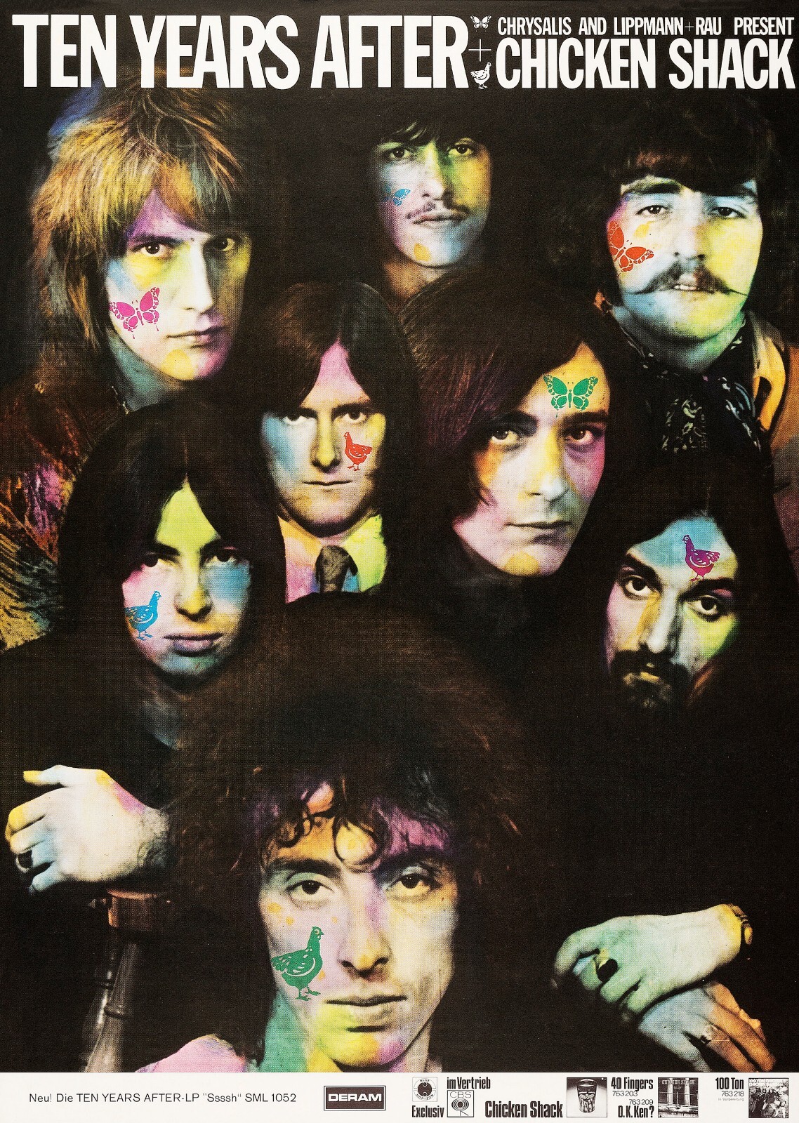 (9) 1968-78 Rock N Roll 13 x 19 Reproduction Concert & Personality Posters