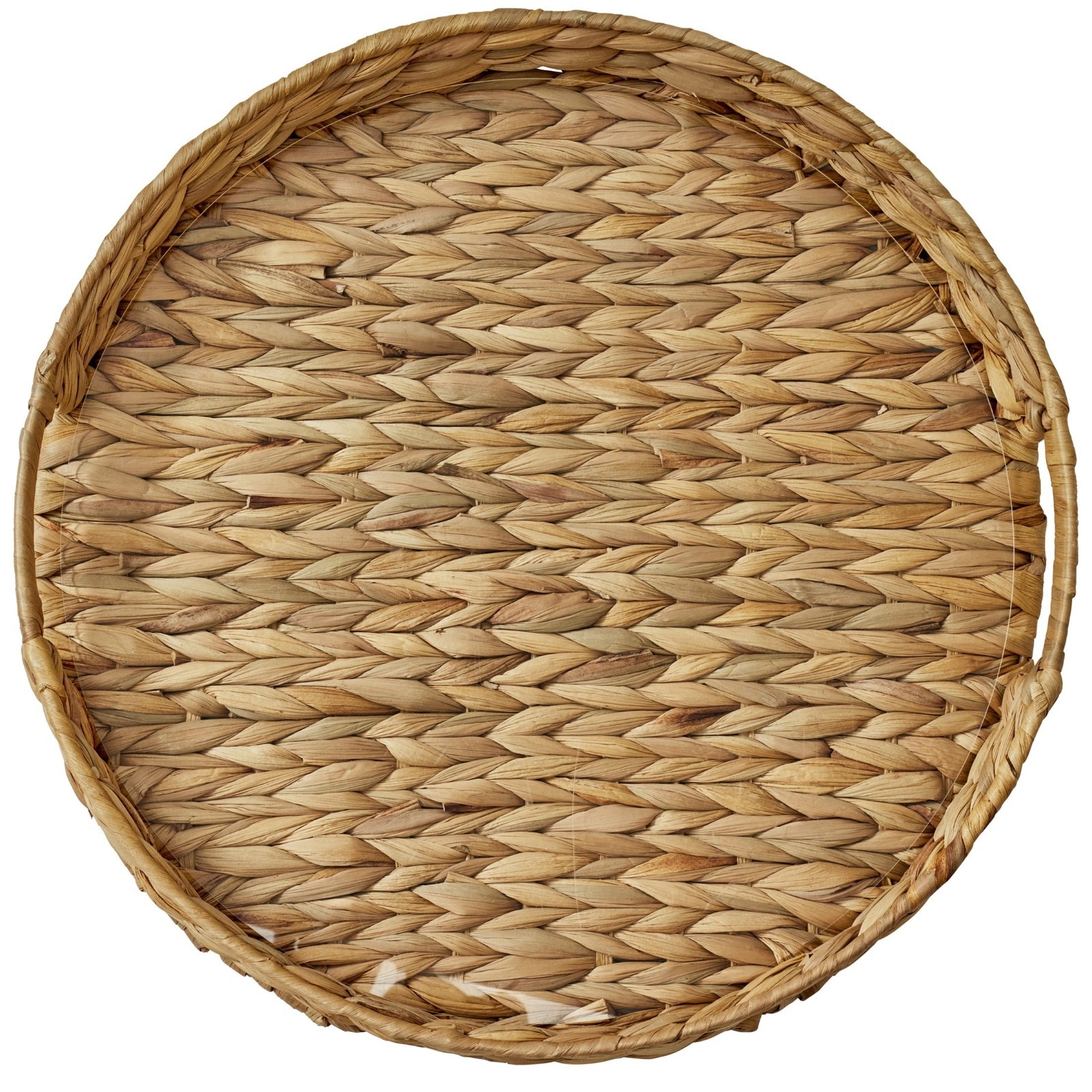 Better Homes & Gardens Natural Woven Tray 16 Inch with Acrylic