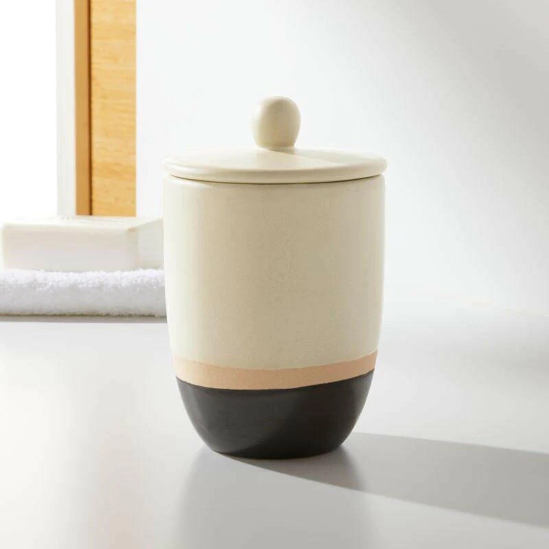 Crate And barrel Bijou Bathroom Canister Large