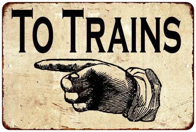 To Trains Left Vintage Retro Reproduction Gift 8×12 Metal Sign 108120067082