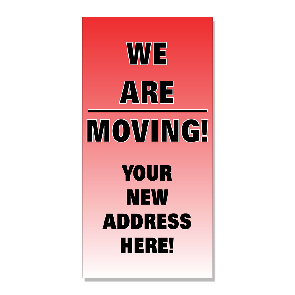 We Are Moving Business DECAL STICKER Retail Store Sign