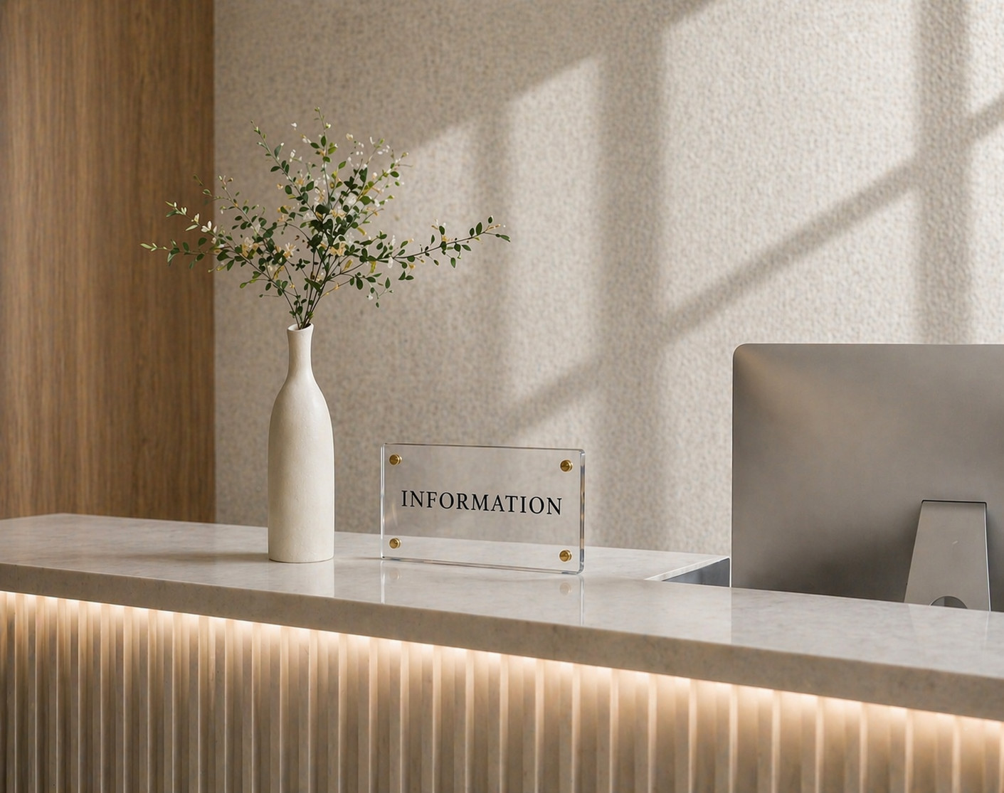 Minimalist Ceramic Vase for Desk Office Home Modern Decor