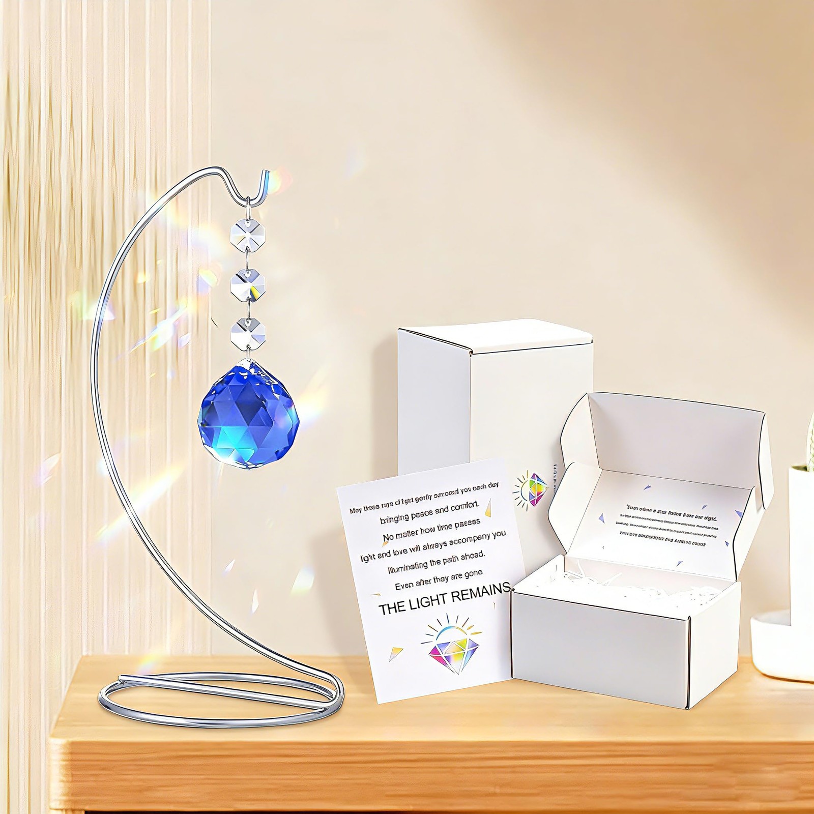 Linyalmy 9-In Memorial Giftssympathy Gifts For Loss Of Loved One40Mm Crystal