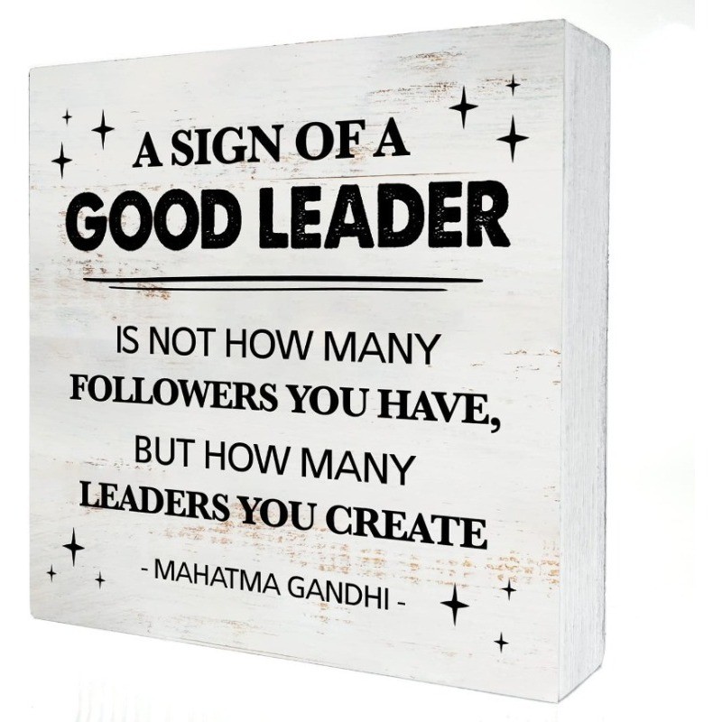 Create New Leaders Inspirational Wooden Sign Farmhouse Business Room Wall Decor