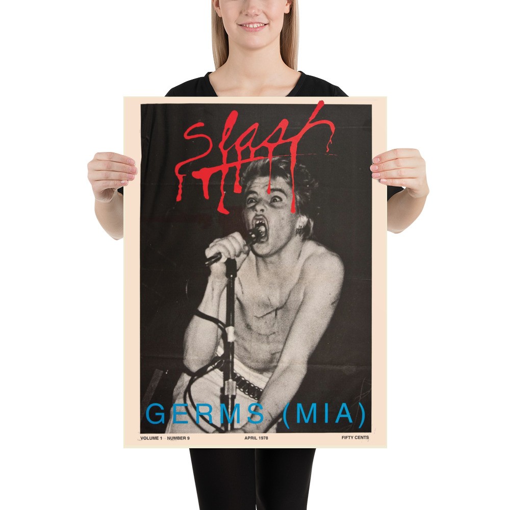 GERMS (MIA) SLASH – 18″x24″ ART PRINT LA PUNK ROCK 70s Home Decor