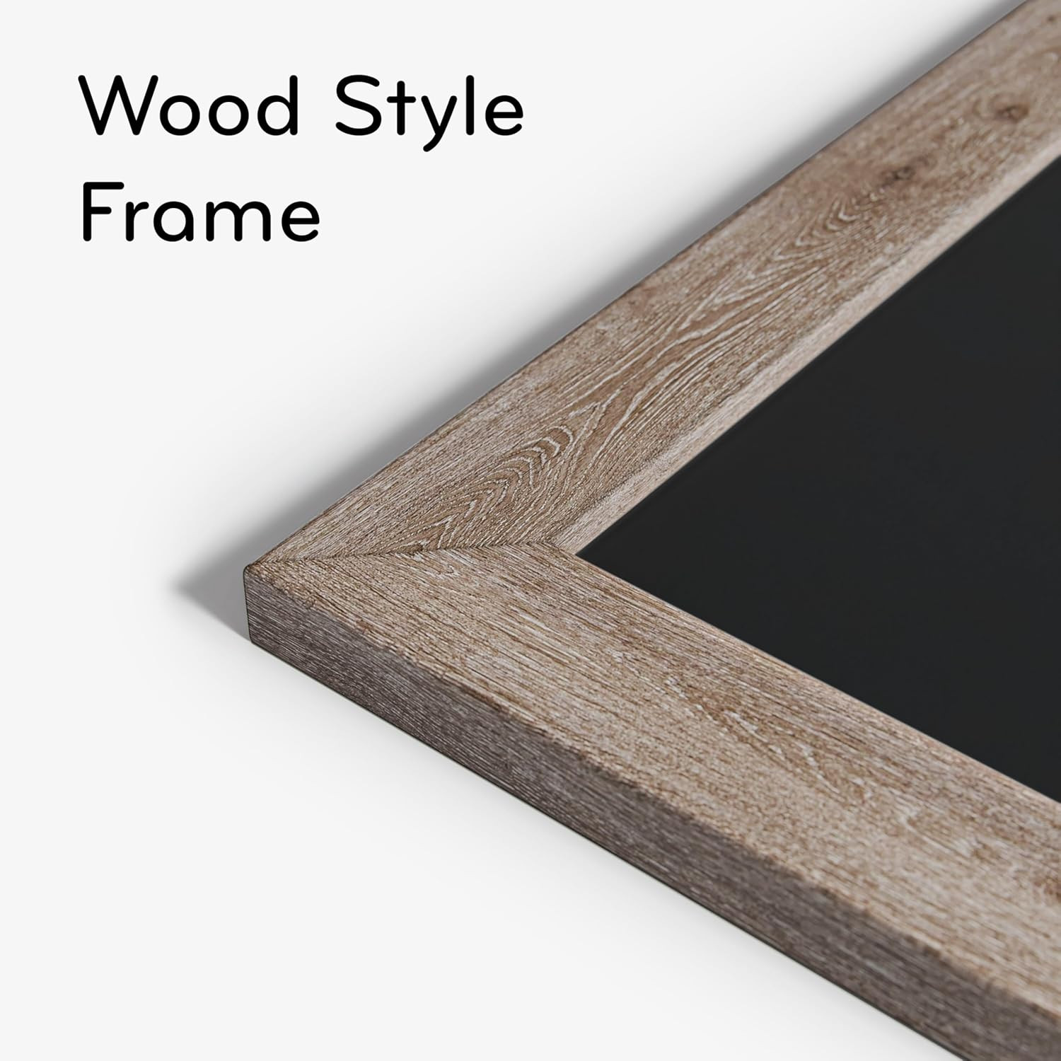 U Brands Magnetic Chalkboard 24×36 Rustic Wood Frame Matte Surface