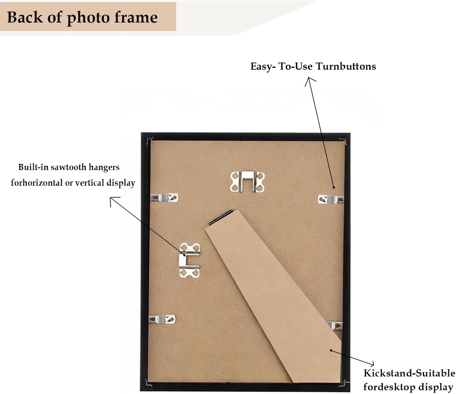Elegant 8×10 Black Picture Frame – Classic Minimalist Wall Hanging Design
