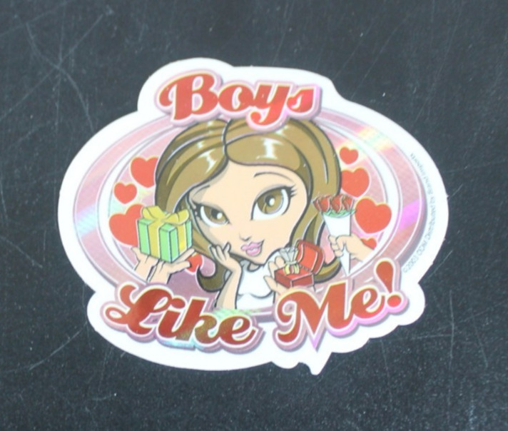 Boys Like Me! 2003 Y2K ODM Brand Imports Prism Holo Girl Power Vending Sticker