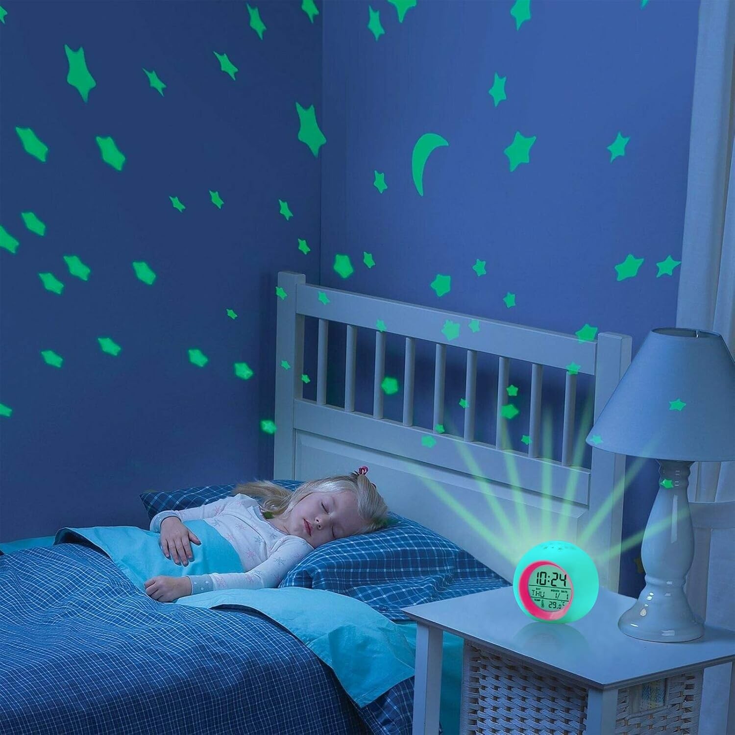 Color Changing Night Light,Snooze Touch Control Temperature for Kids’