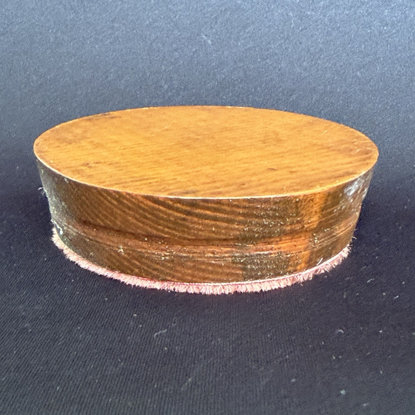 Vintage Miniature Glass Display Dome Cloche with Velvet Wood Pedestal Base 5″