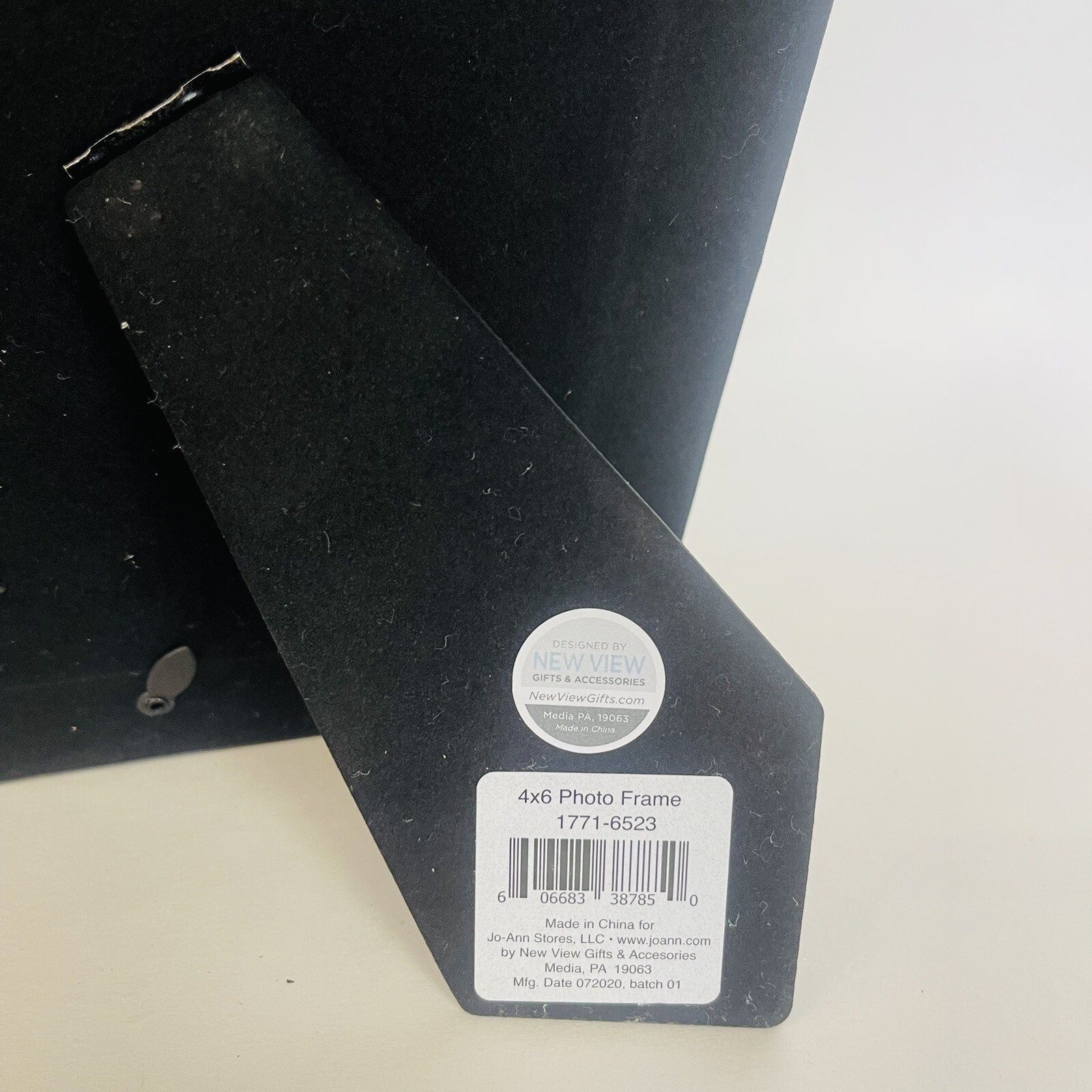 Black Debossed Herringbone Tabletop Heavy Photo Picture Frame For Photo 4×6”