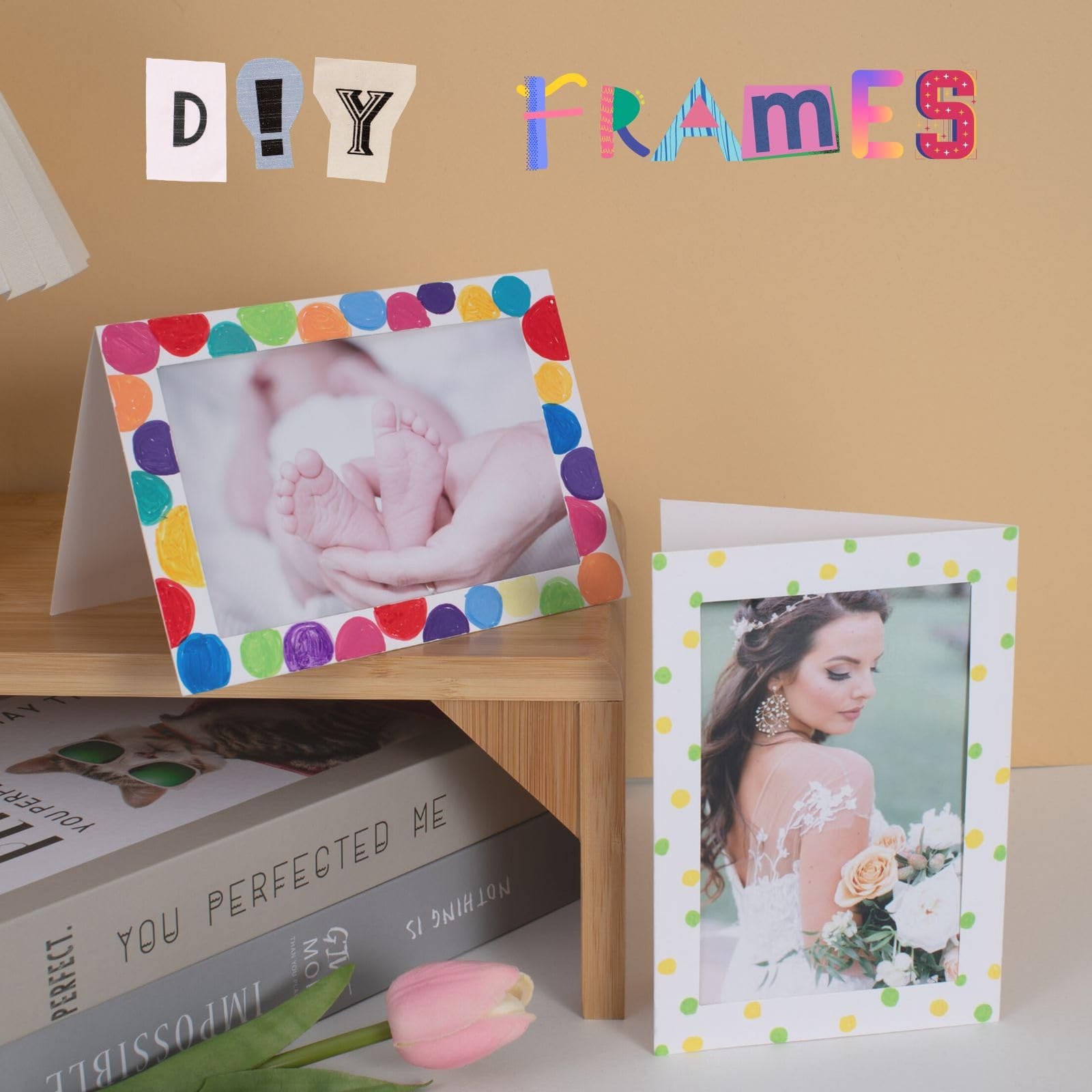 100 Pack Photo Frame Cards with Envelopes 4×6 Paper Picture Frame Notecards P…